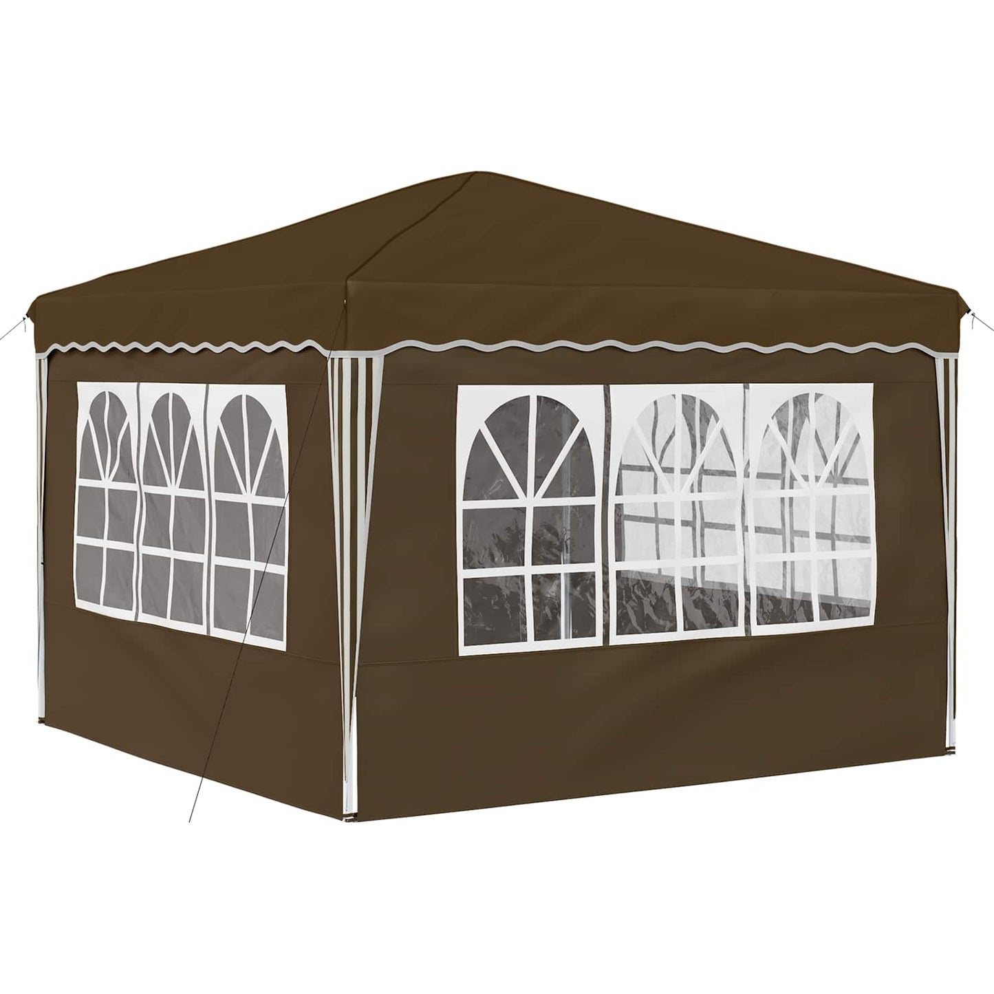 Pop-up Partyzelt 288 x 288 x 245 cm Taupe Oxford-Stoff