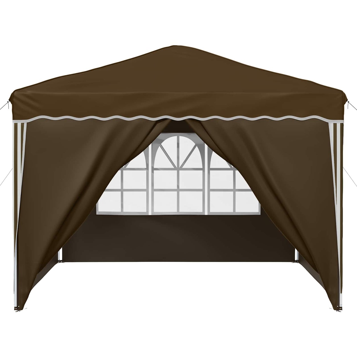 Pop-up Partyzelt 288 x 288 x 245 cm Taupe Oxford-Stoff