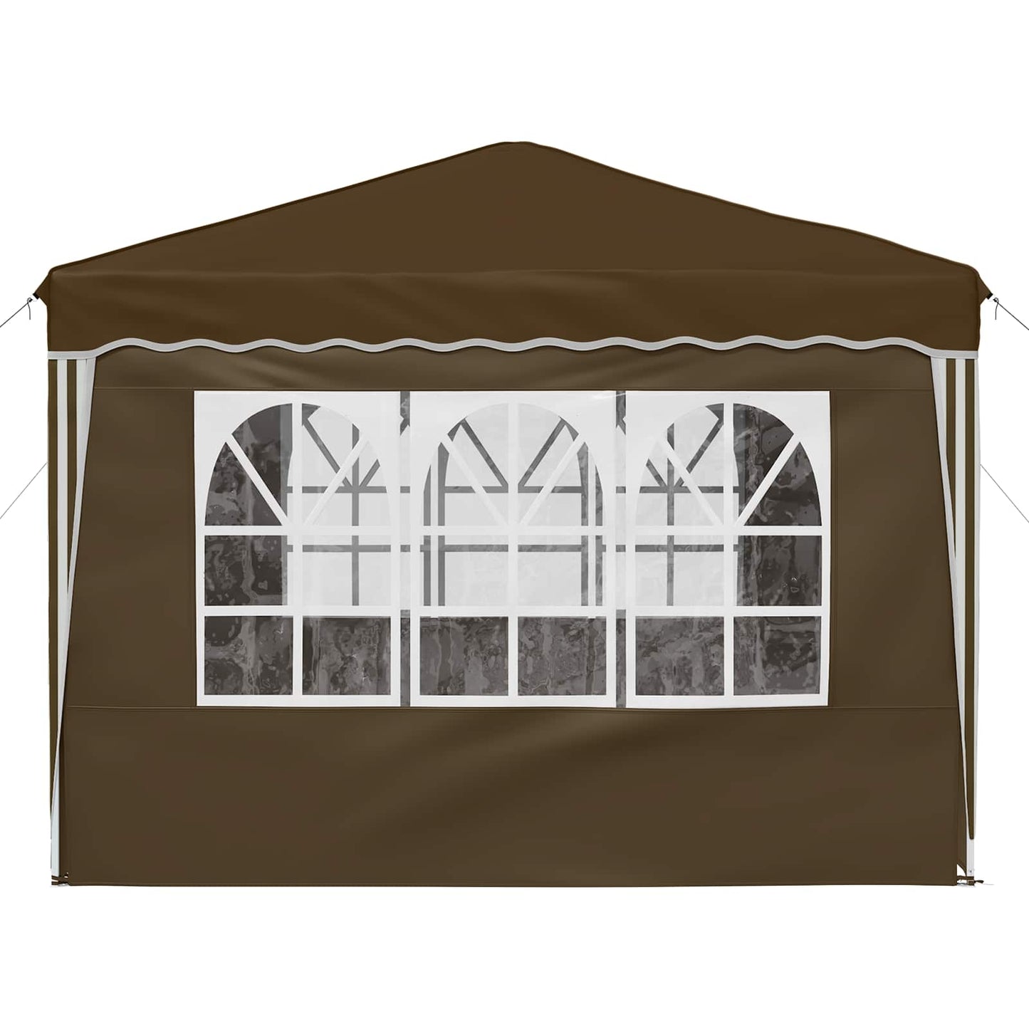 Pop-up Partyzelt 288 x 288 x 245 cm Taupe Oxford-Stoff
