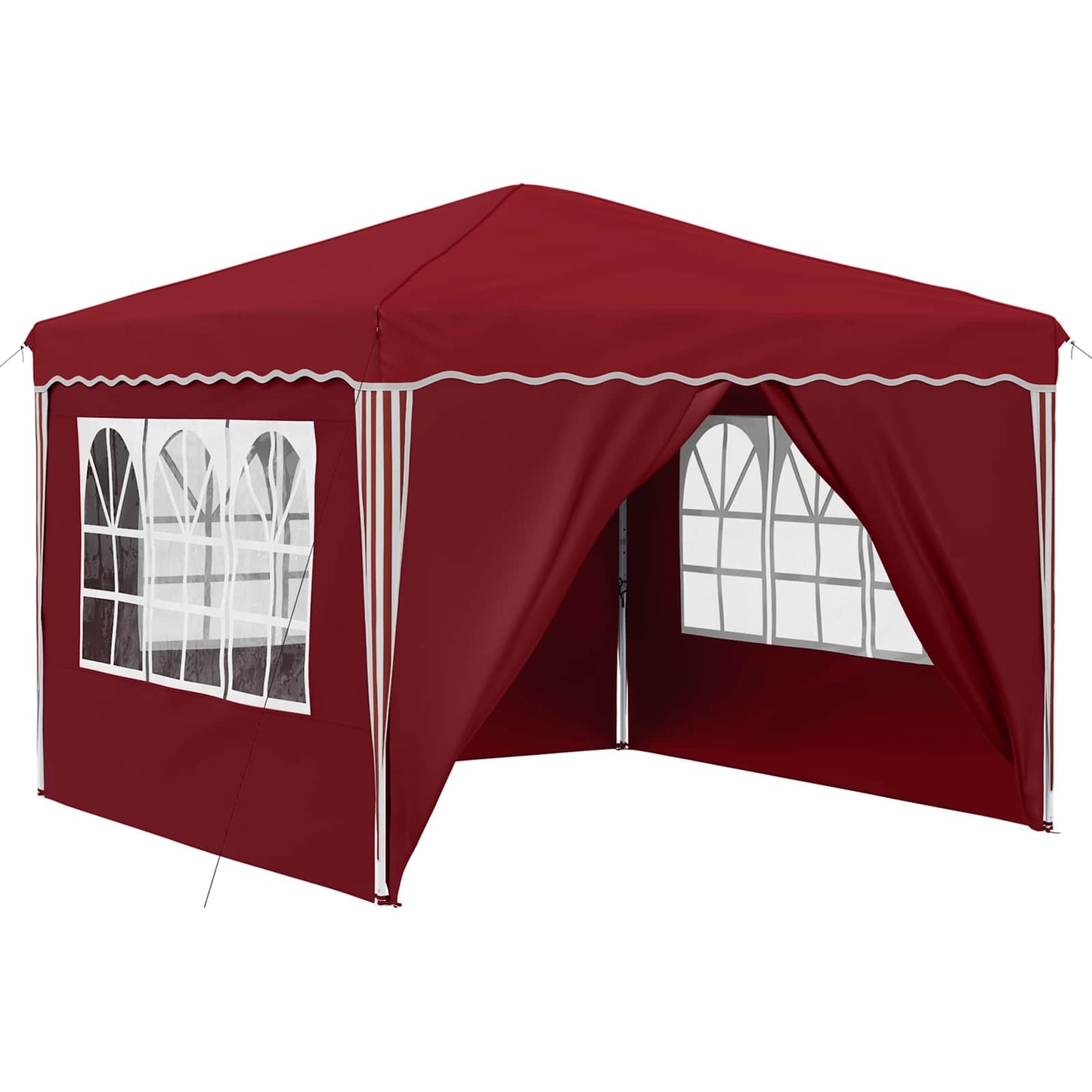 Pop-up Partyzelt 288 x 288 x 245 cm Bordeauxrot Oxford-Stoff