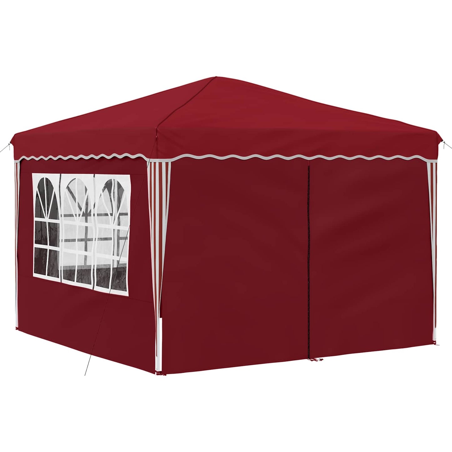 Pop-up Partyzelt 288 x 288 x 245 cm Bordeauxrot Oxford-Stoff