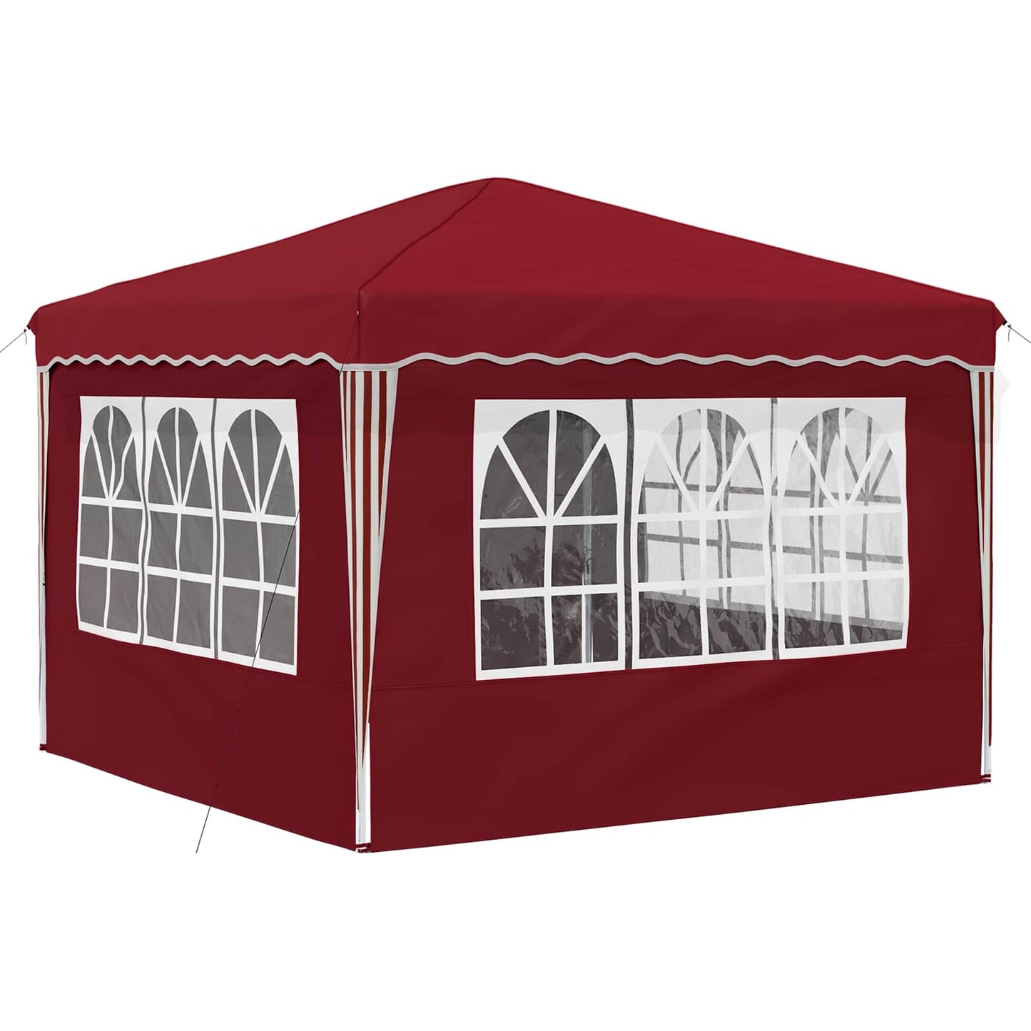 Pop-up Partyzelt 288 x 288 x 245 cm Bordeauxrot Oxford-Stoff