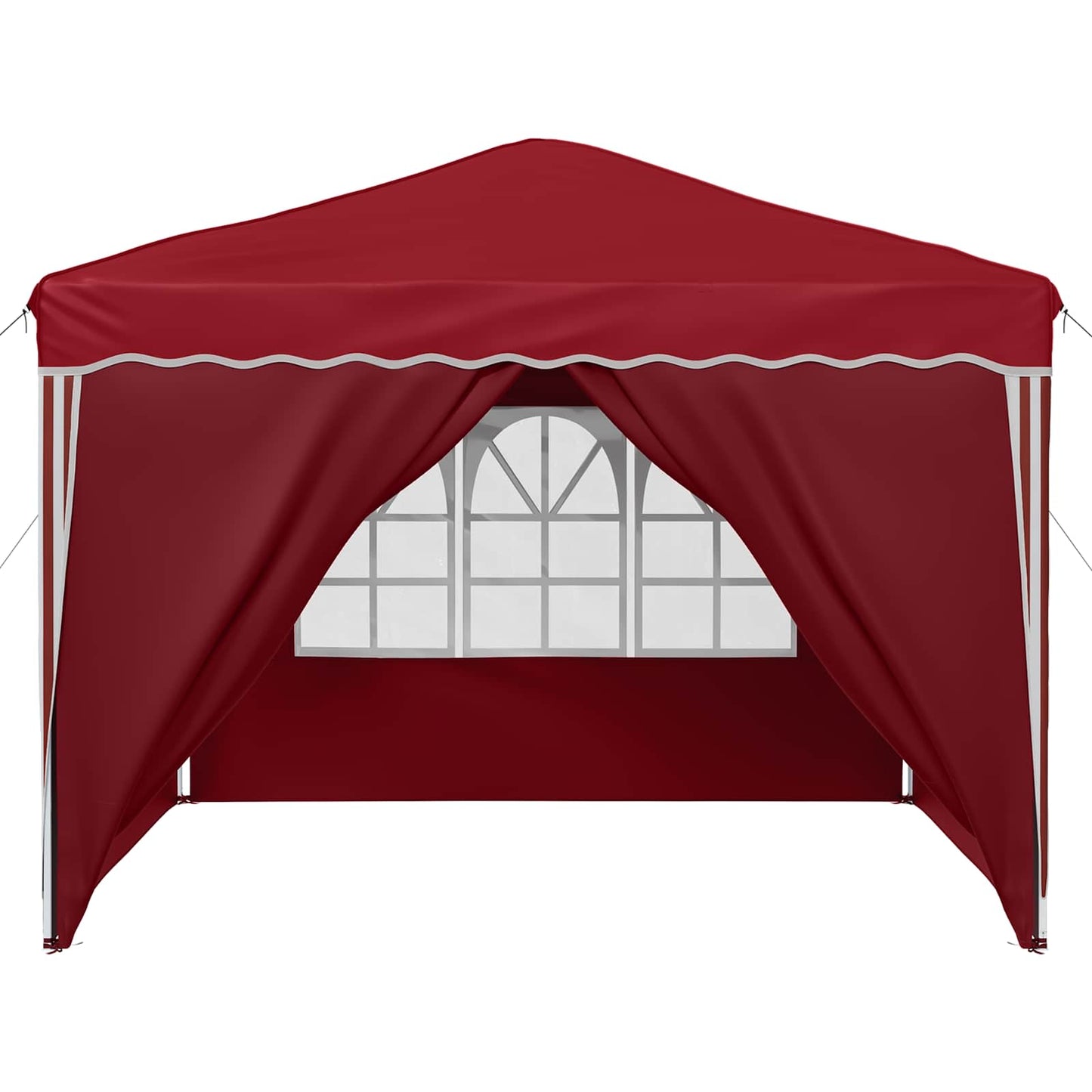 Pop-up Partyzelt 288 x 288 x 245 cm Bordeauxrot Oxford-Stoff
