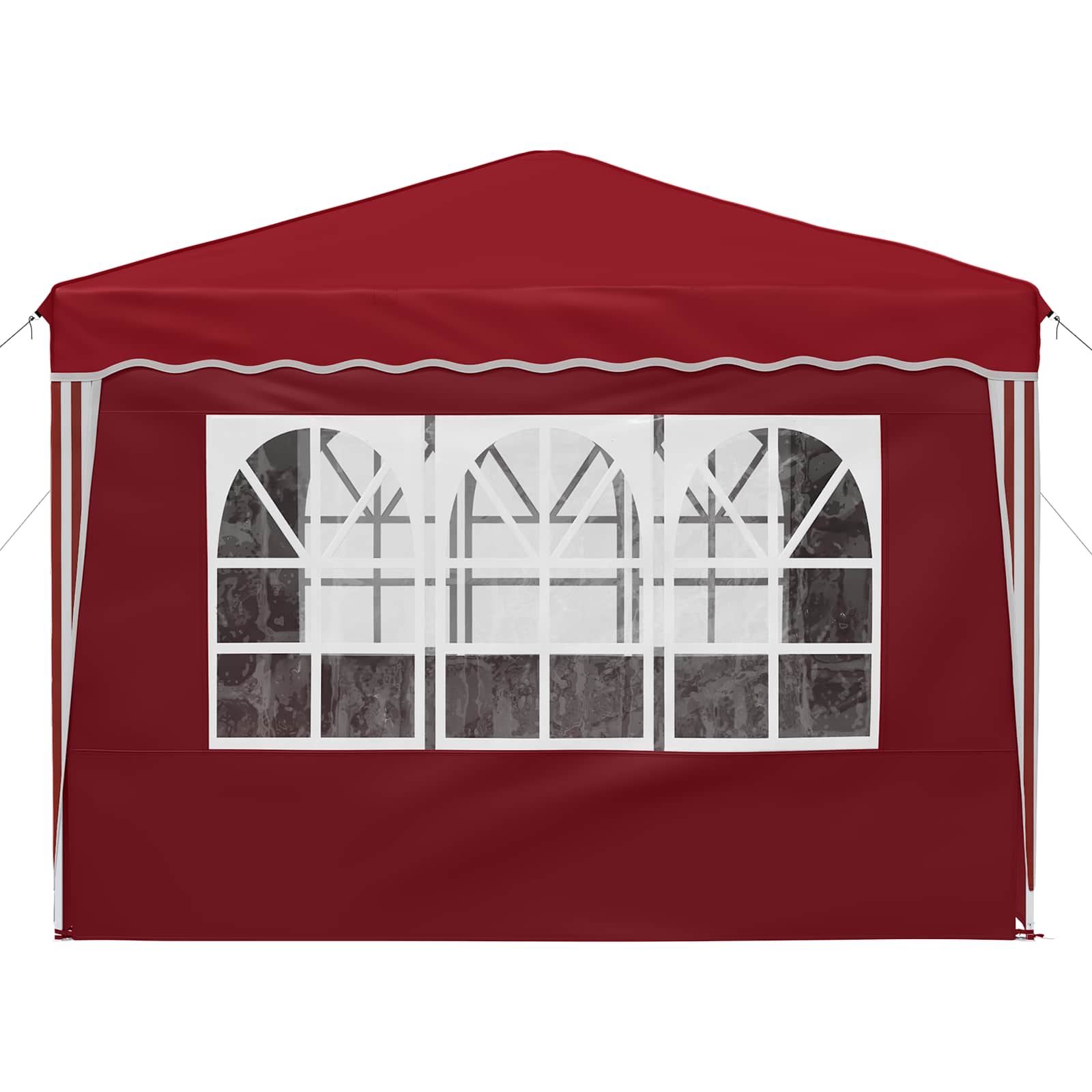Pop-up Partyzelt 288 x 288 x 245 cm Bordeauxrot Oxford-Stoff