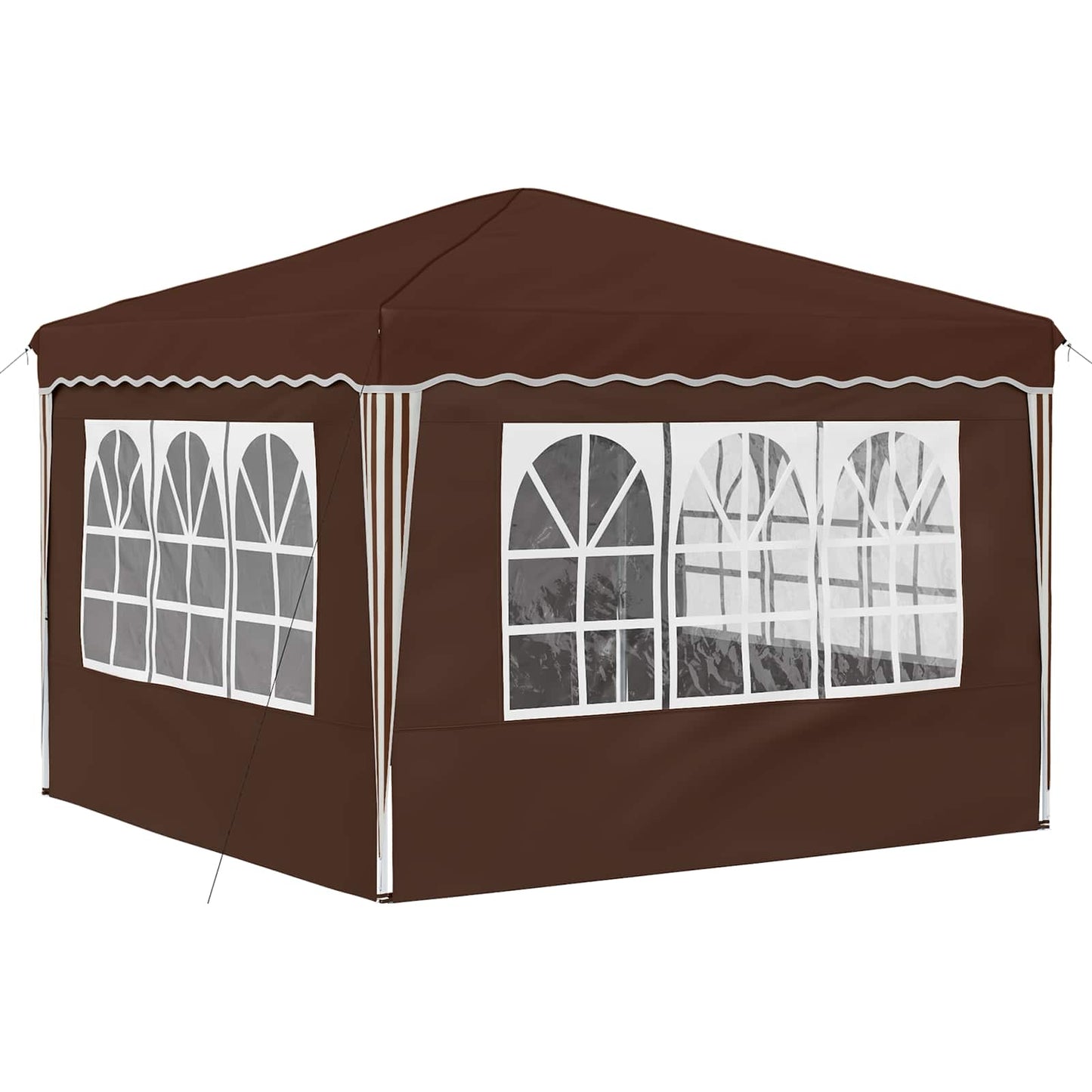 Pop-up Partyzelt 288 x 288 x 245 cm Braun Oxford-Stoff