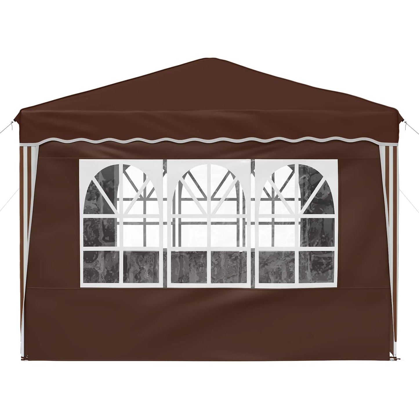 Pop-up Partyzelt 288 x 288 x 245 cm Braun Oxford-Stoff