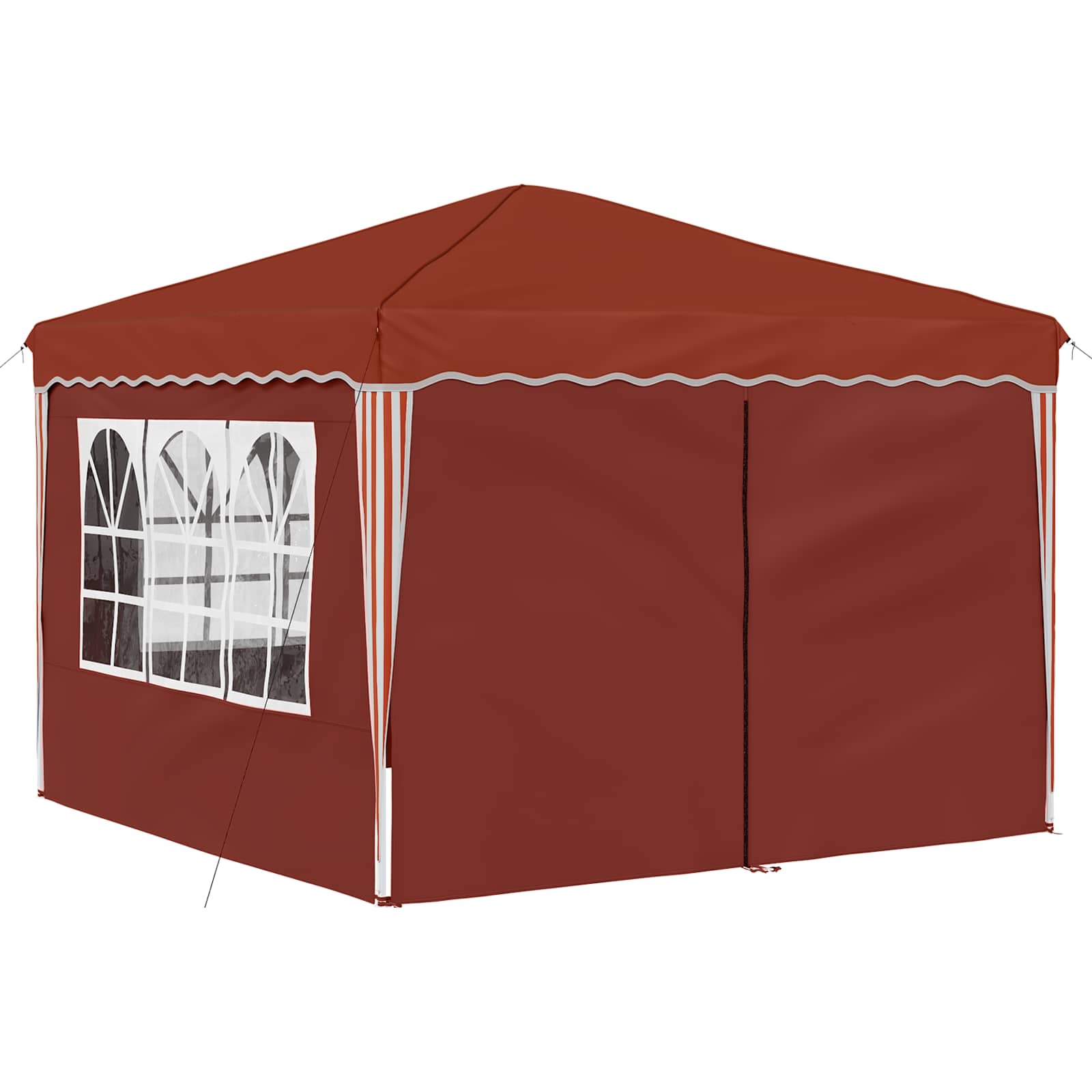 Pop-up Partyzelt 288 x 288 x 245 cm Terrakotta Oxford-Stoff