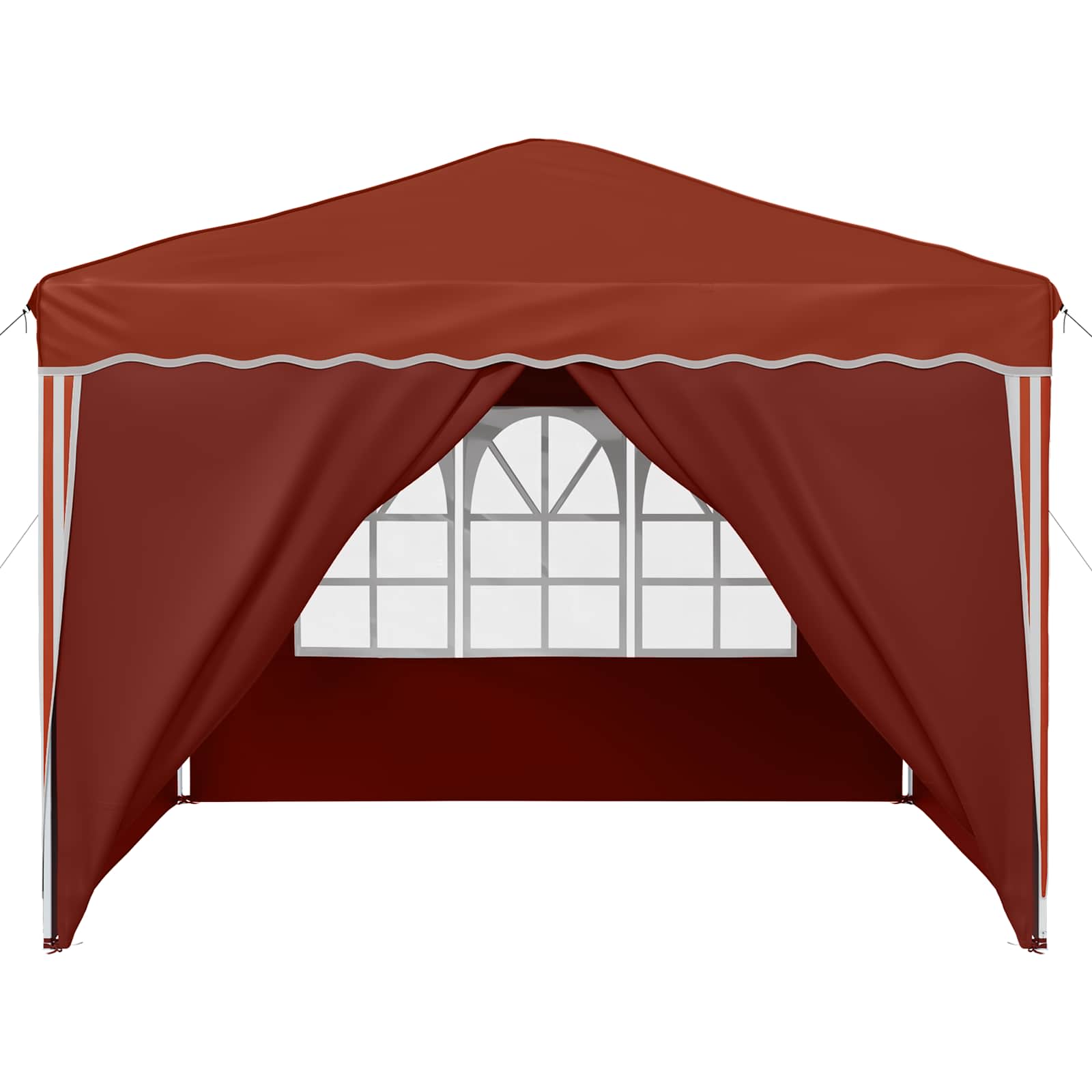 Pop-up Partyzelt 288 x 288 x 245 cm Terrakotta Oxford-Stoff
