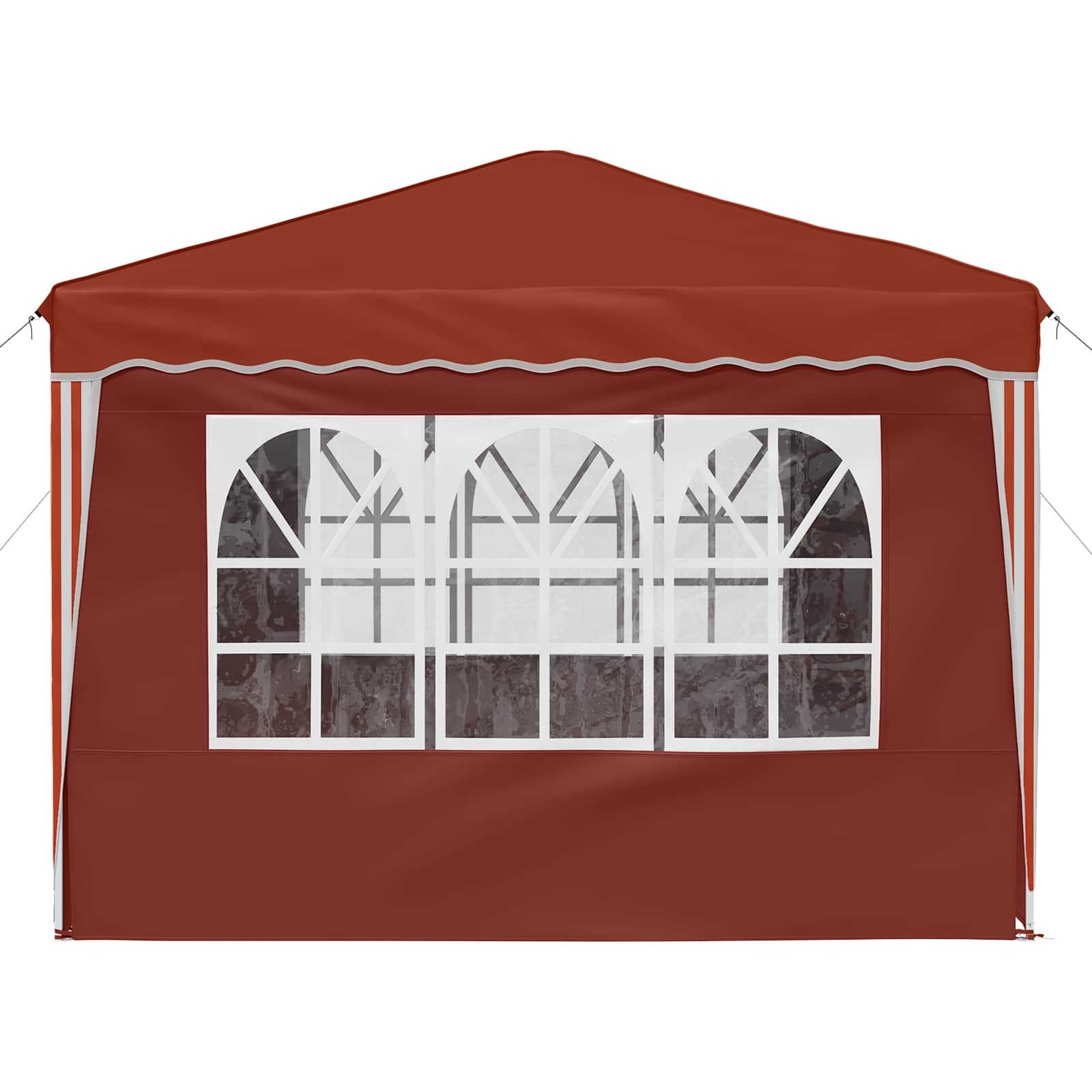 Pop-up Partyzelt 288 x 288 x 245 cm Terrakotta Oxford-Stoff