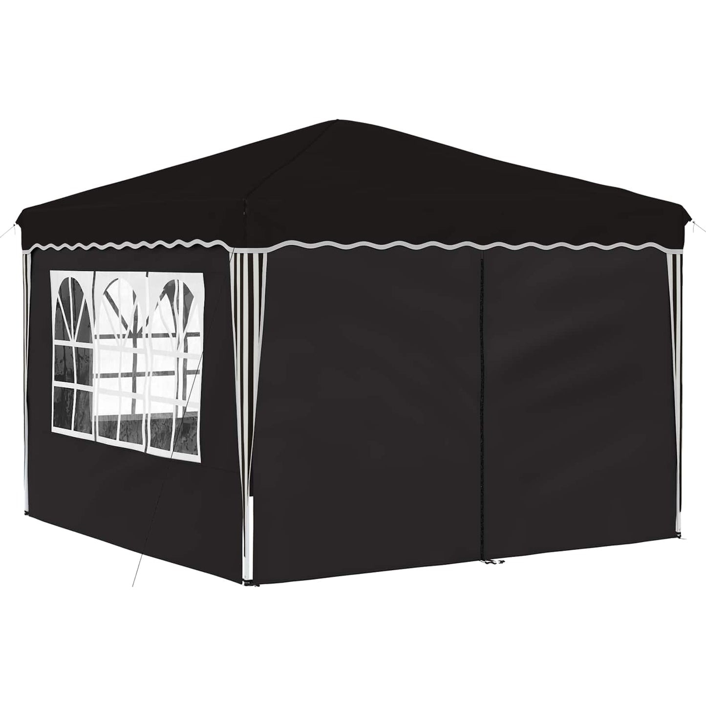 Pop-up Partyzelt 288 x 288 x 245 cm Schwarz Oxford-Stoff