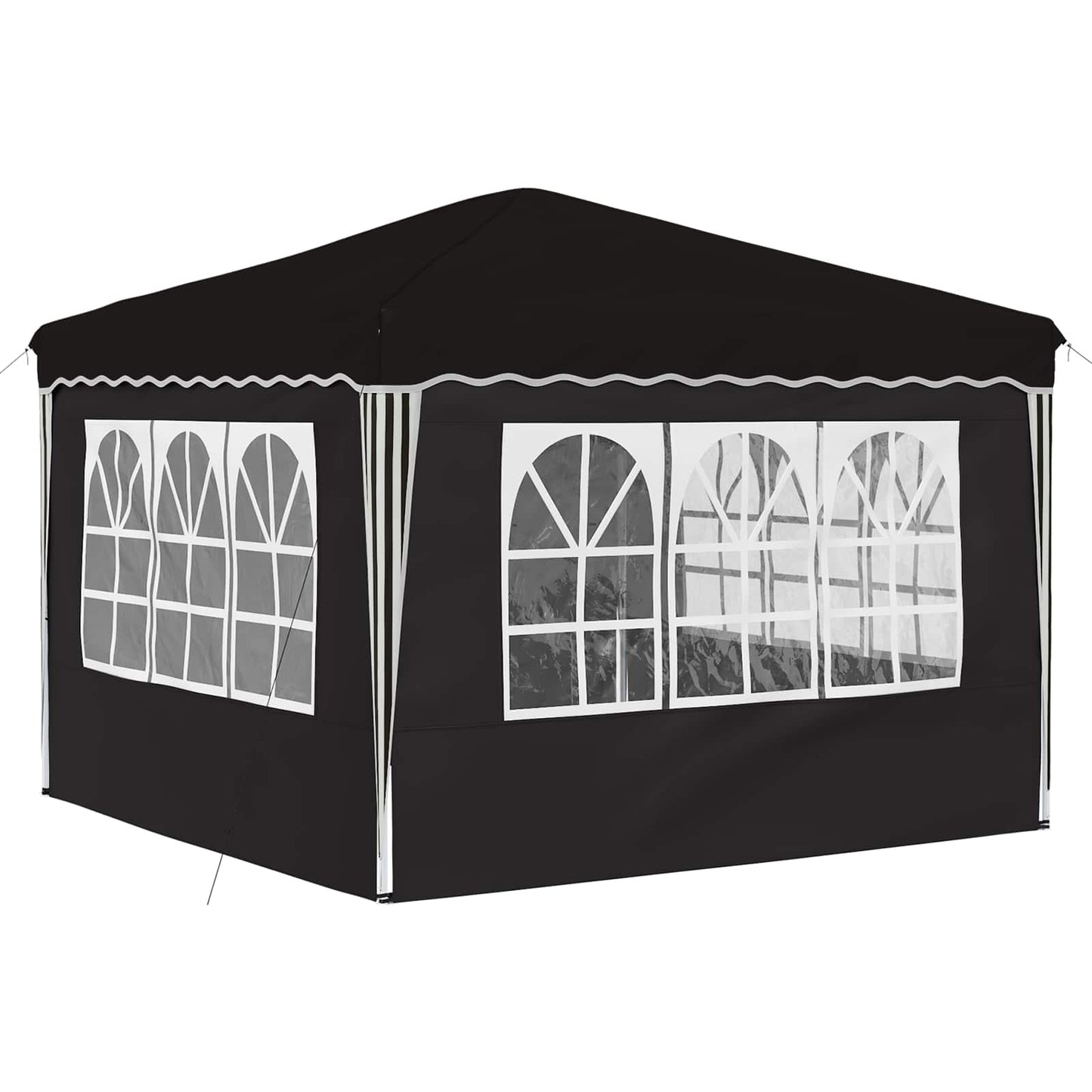 Pop-up Partyzelt 288 x 288 x 245 cm Schwarz Oxford-Stoff