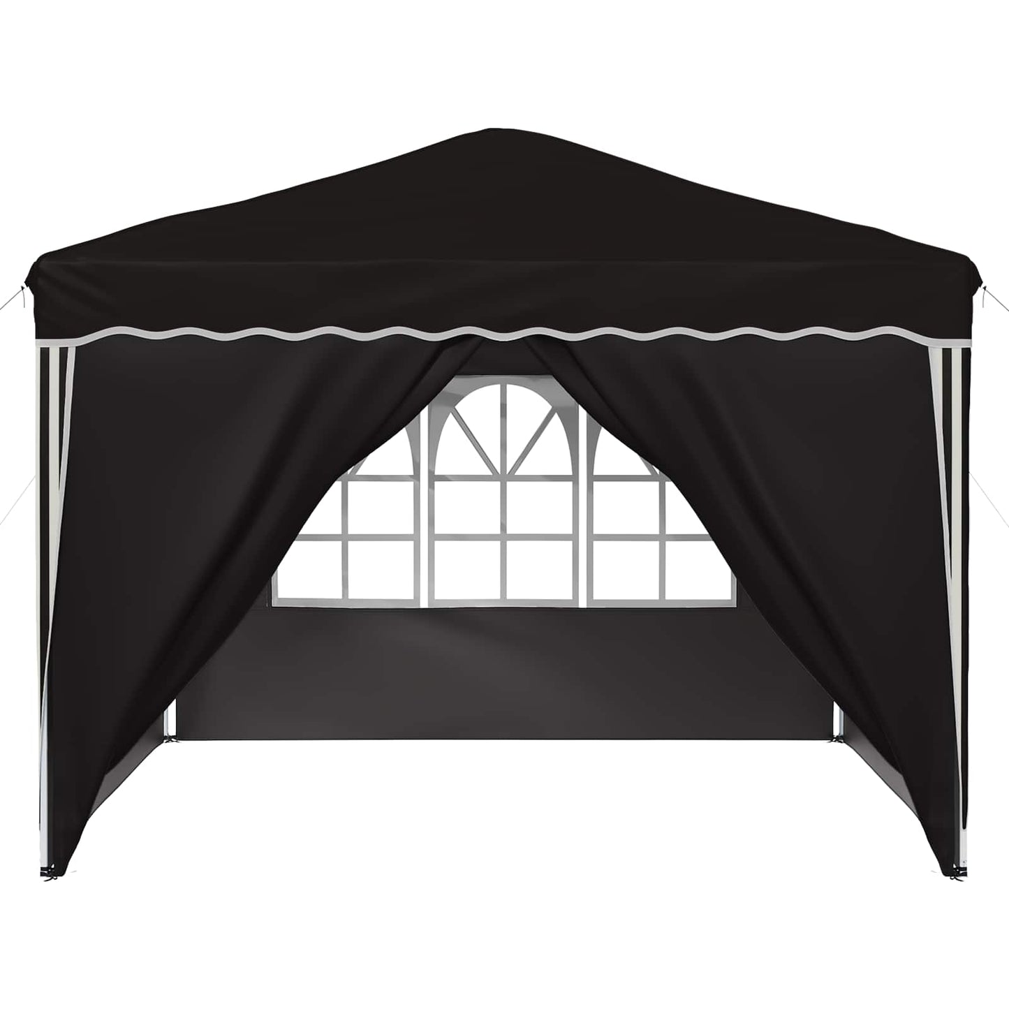 Pop-up Partyzelt 288 x 288 x 245 cm Schwarz Oxford-Stoff