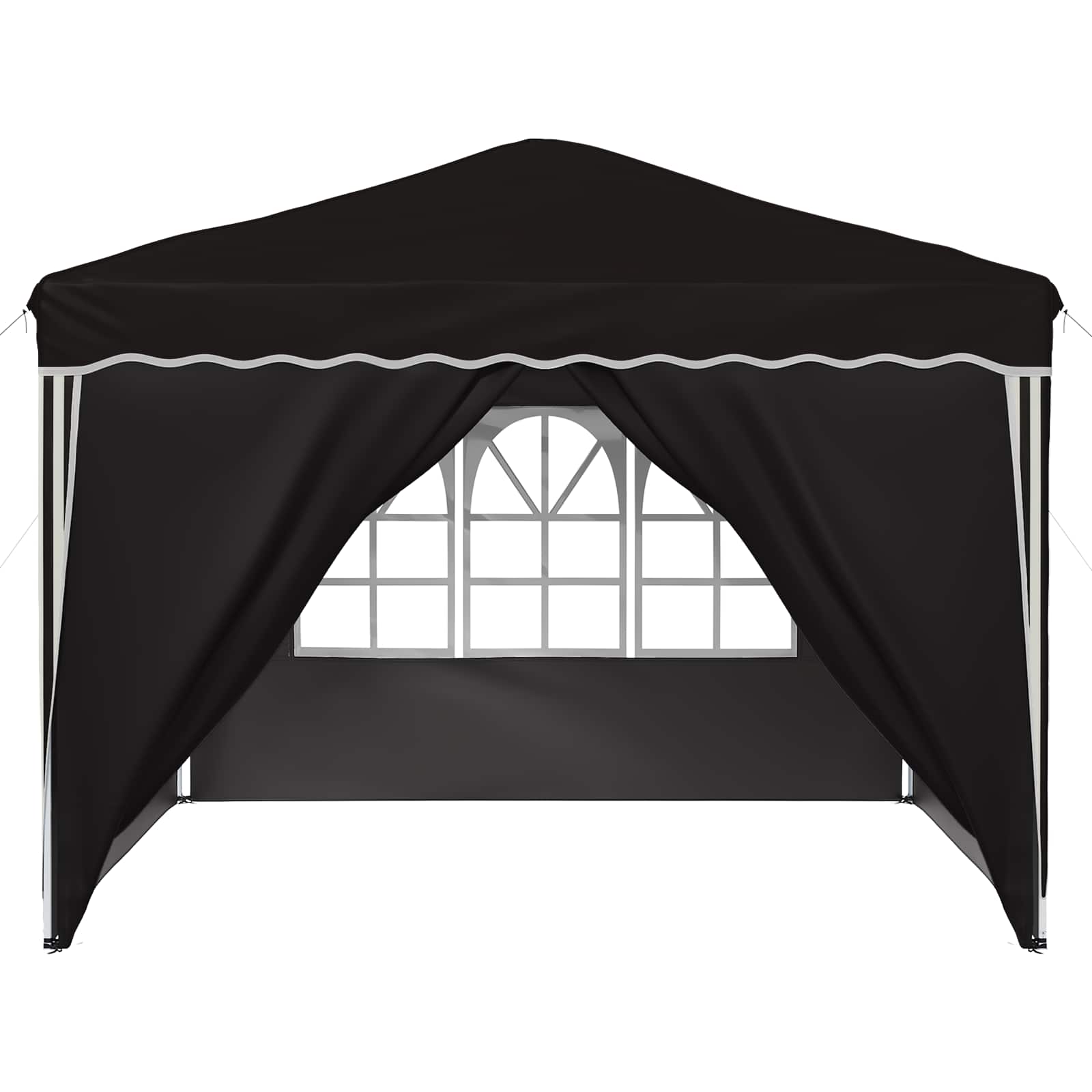 Pop-up Partyzelt 288 x 288 x 245 cm Schwarz Oxford-Stoff