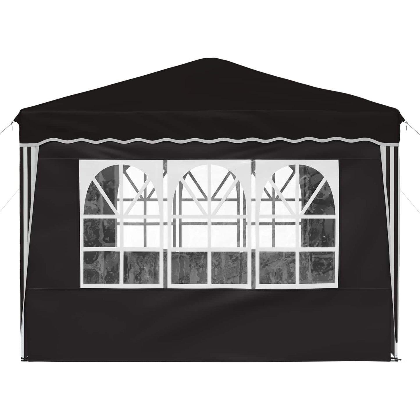 Pop-up Partyzelt 288 x 288 x 245 cm Schwarz Oxford-Stoff