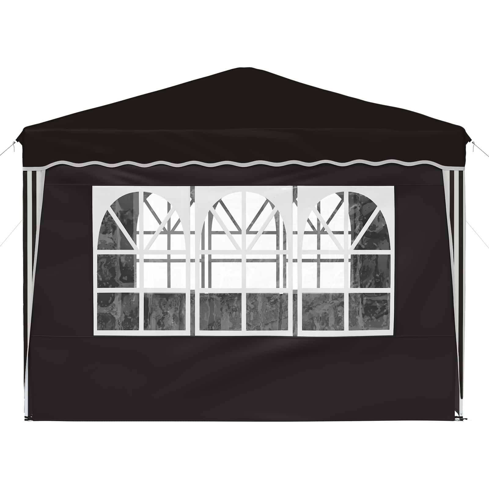Pop-up Partyzelt 288 x 288 x 245 cm Schwarz Oxford-Stoff