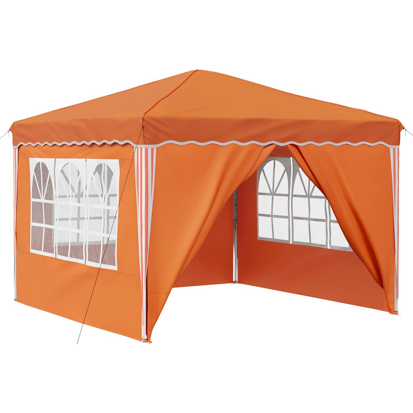 Pop-up Partyzelt 288 x 288 x 245 cm Orange Oxford-Stoff