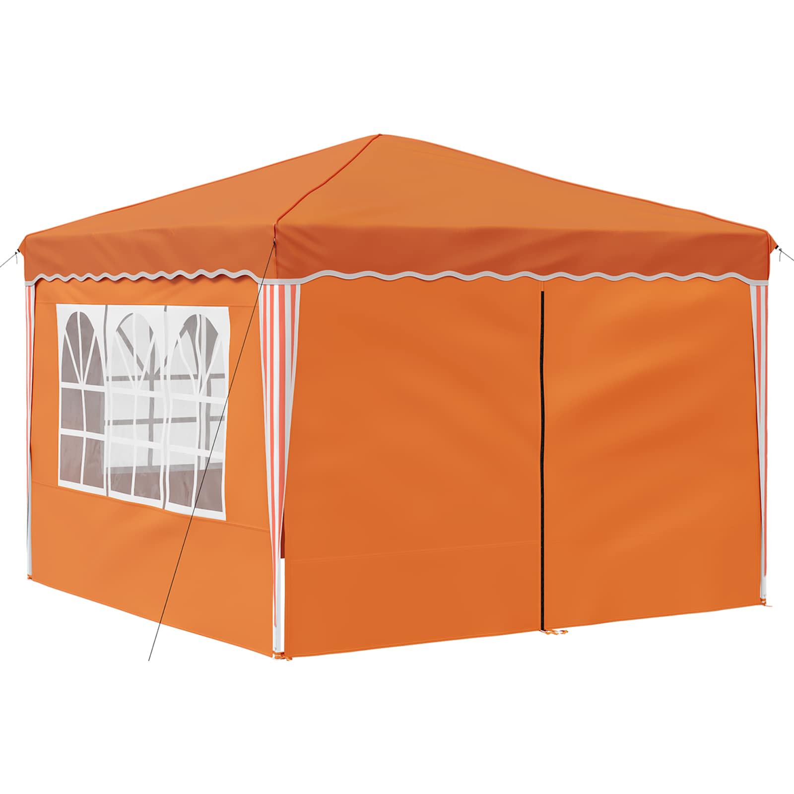 Pop-up Partyzelt 288 x 288 x 245 cm Orange Oxford-Stoff