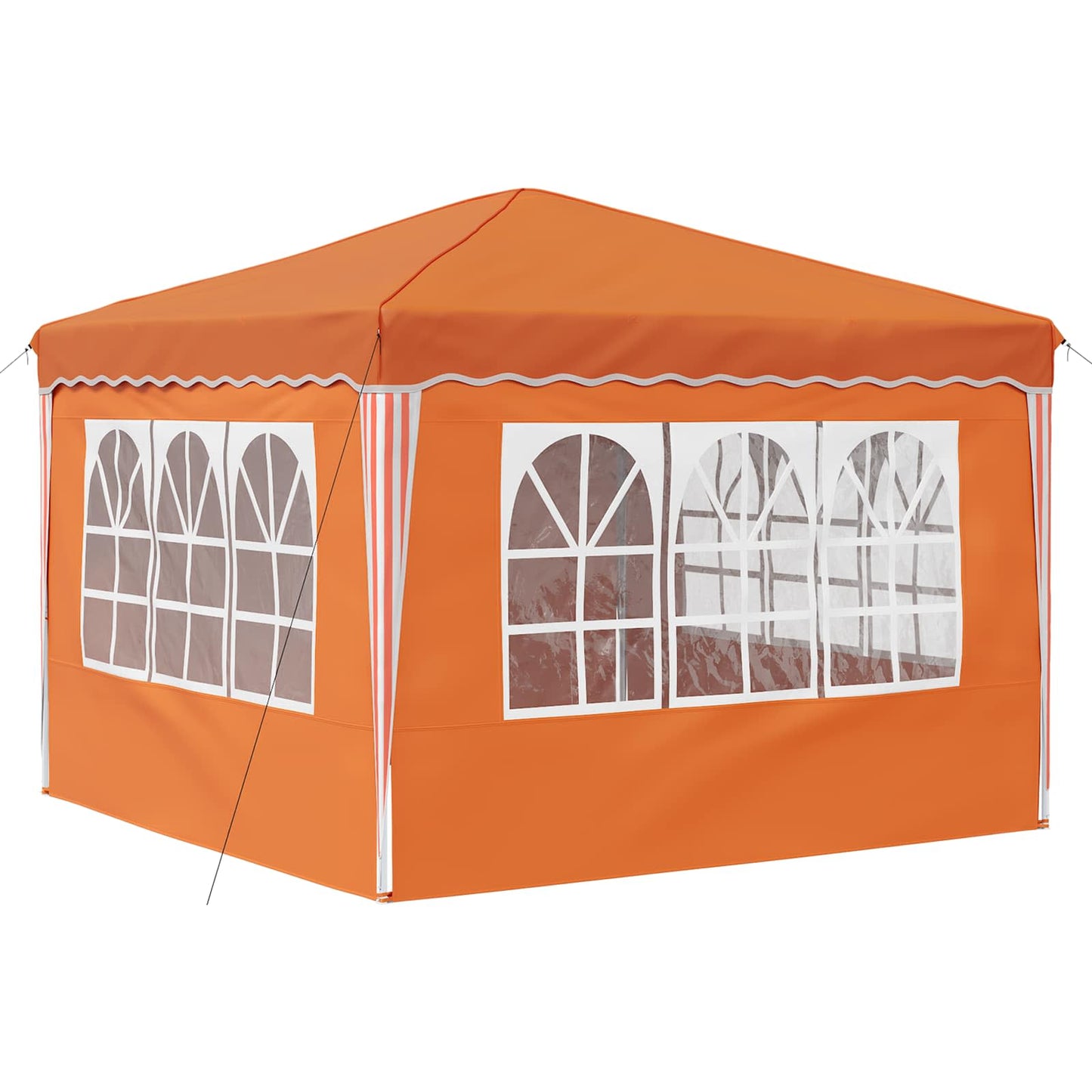 Pop-up Partyzelt 288 x 288 x 245 cm Orange Oxford-Stoff