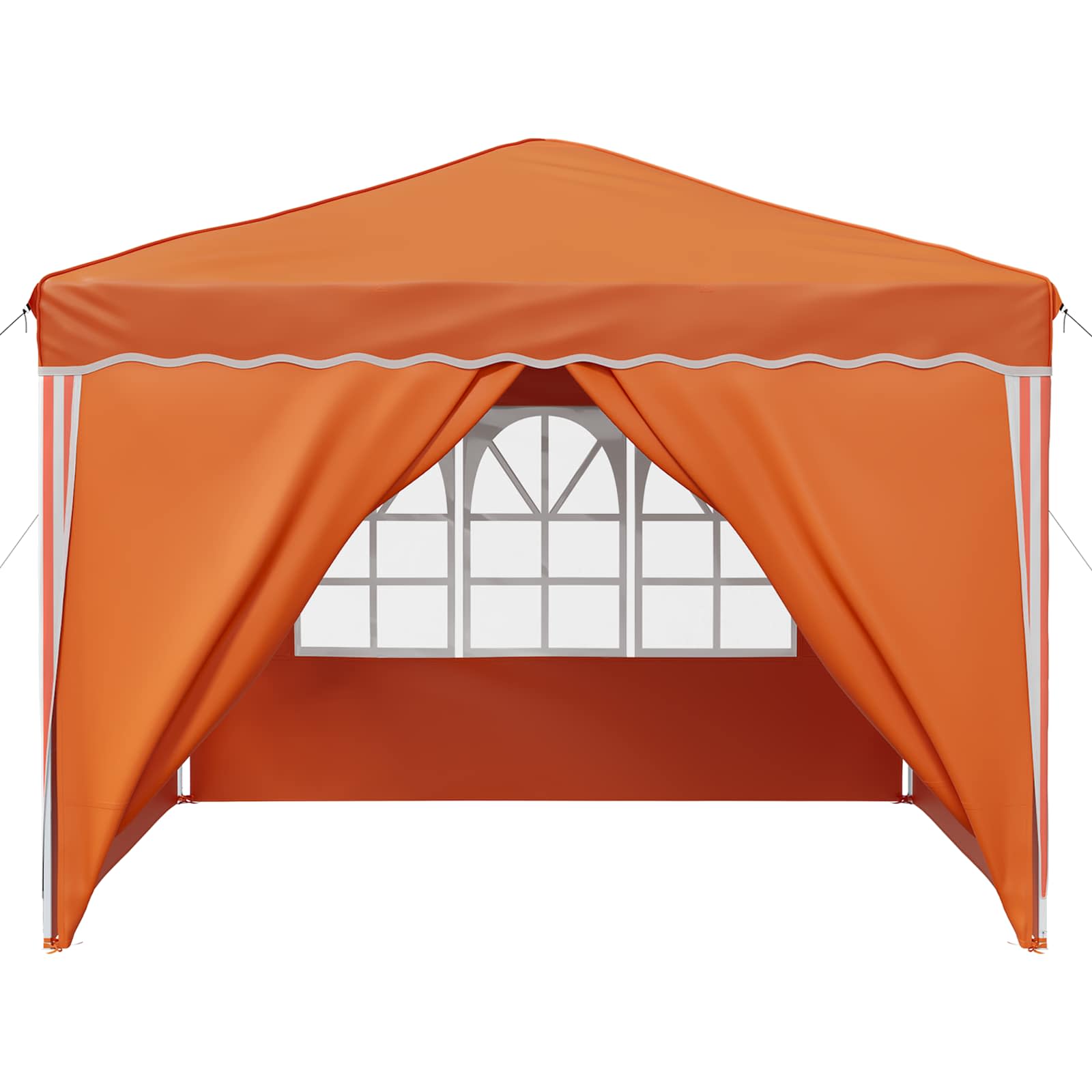 Pop-up Partyzelt 288 x 288 x 245 cm Orange Oxford-Stoff