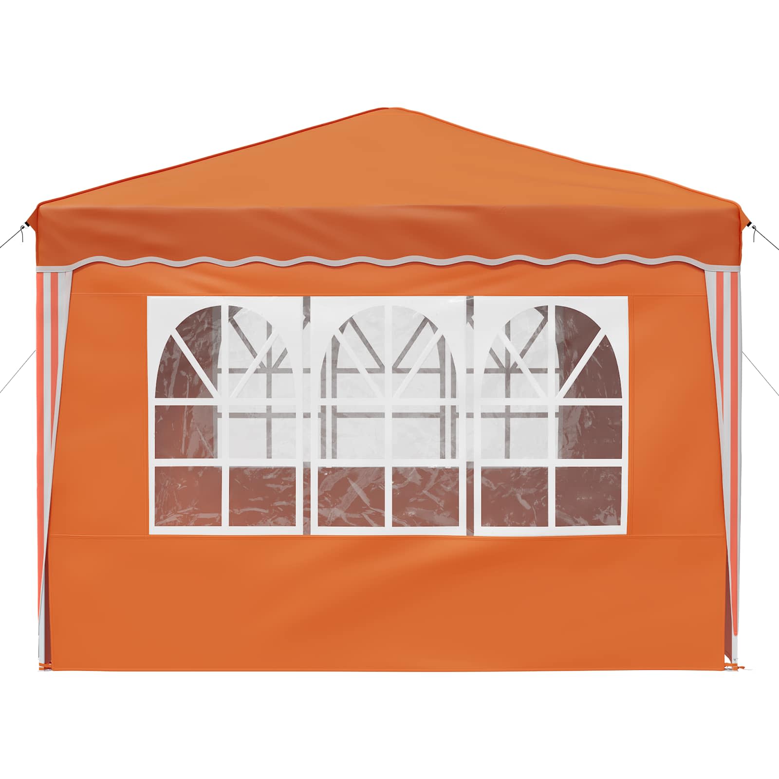 Pop-up Partyzelt 288 x 288 x 245 cm Orange Oxford-Stoff