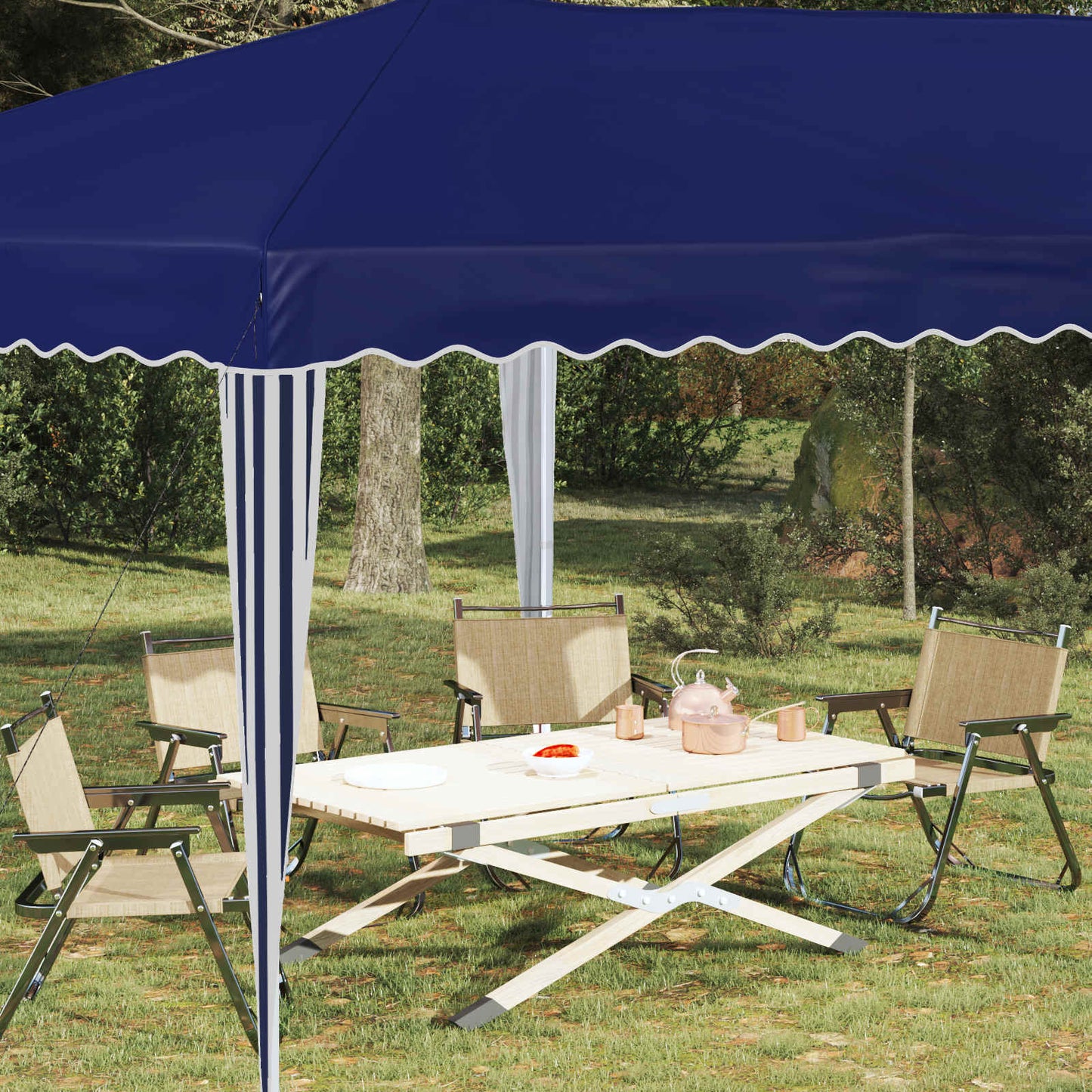Pop-up Partyzelt 575 x 290 x 245 cm Blau
