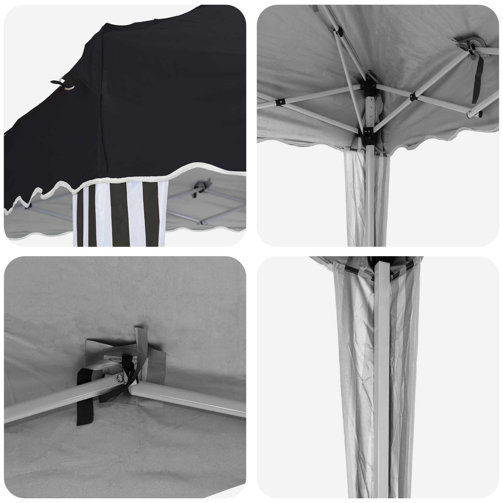 Pop-up Partyzelt 575 x 290 x 245 cm Antrazit