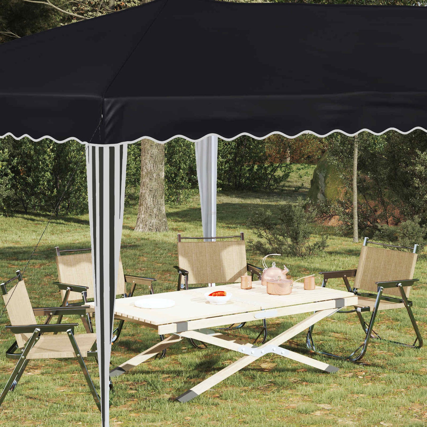 Pop-up Partyzelt 575 x 290 x 245 cm Antrazit