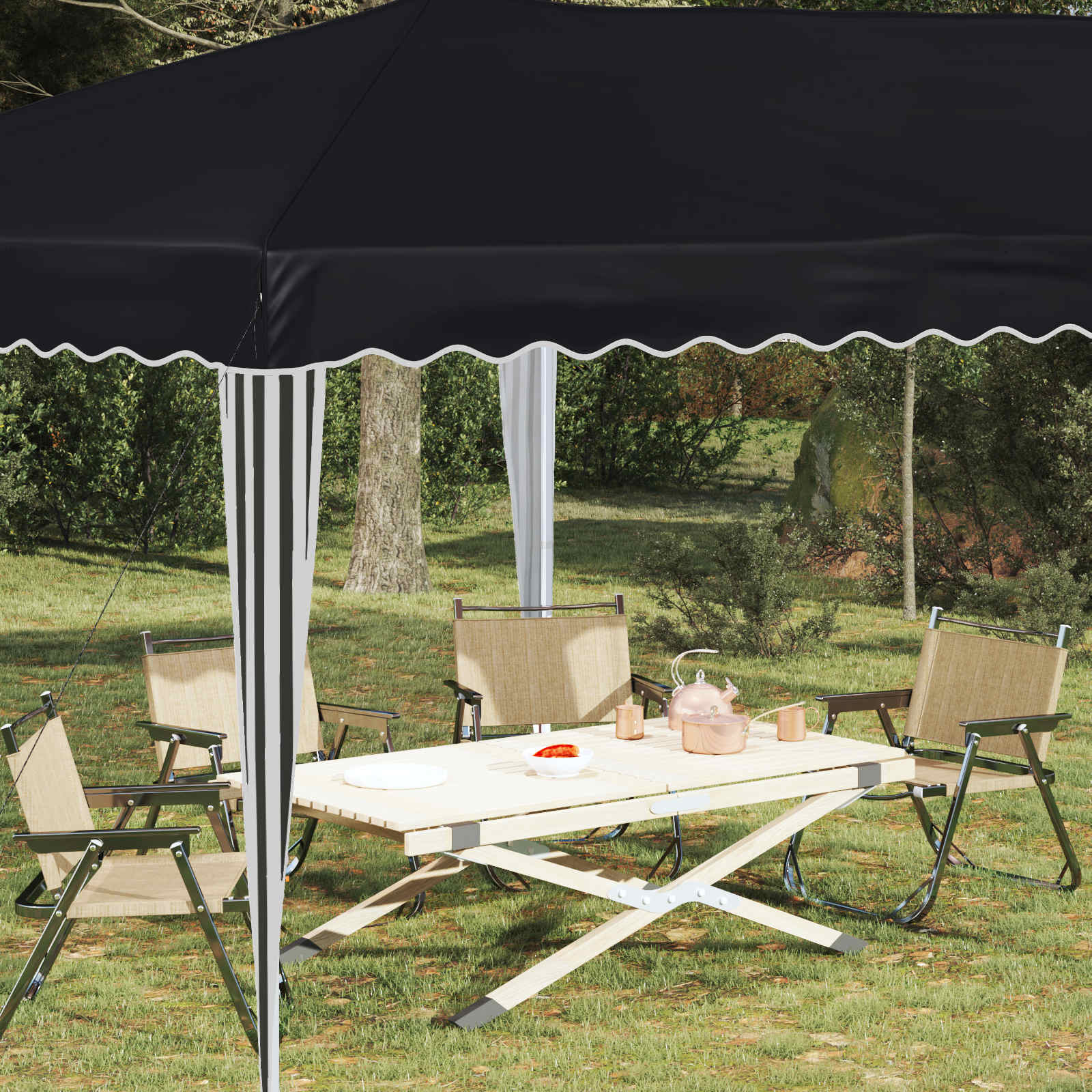Pop-up Partyzelt 575 x 290 x 245 cm Antrazit
