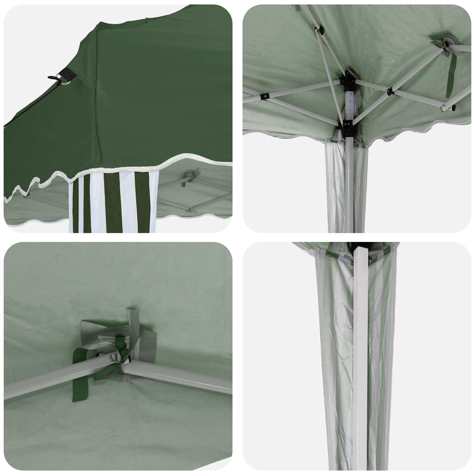 Pop-up Partyzelt 575 x 290 x 245 cm Grün