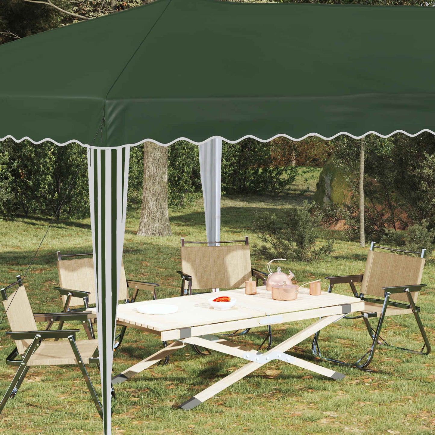 Pop-up Partyzelt 575 x 290 x 245 cm Grün