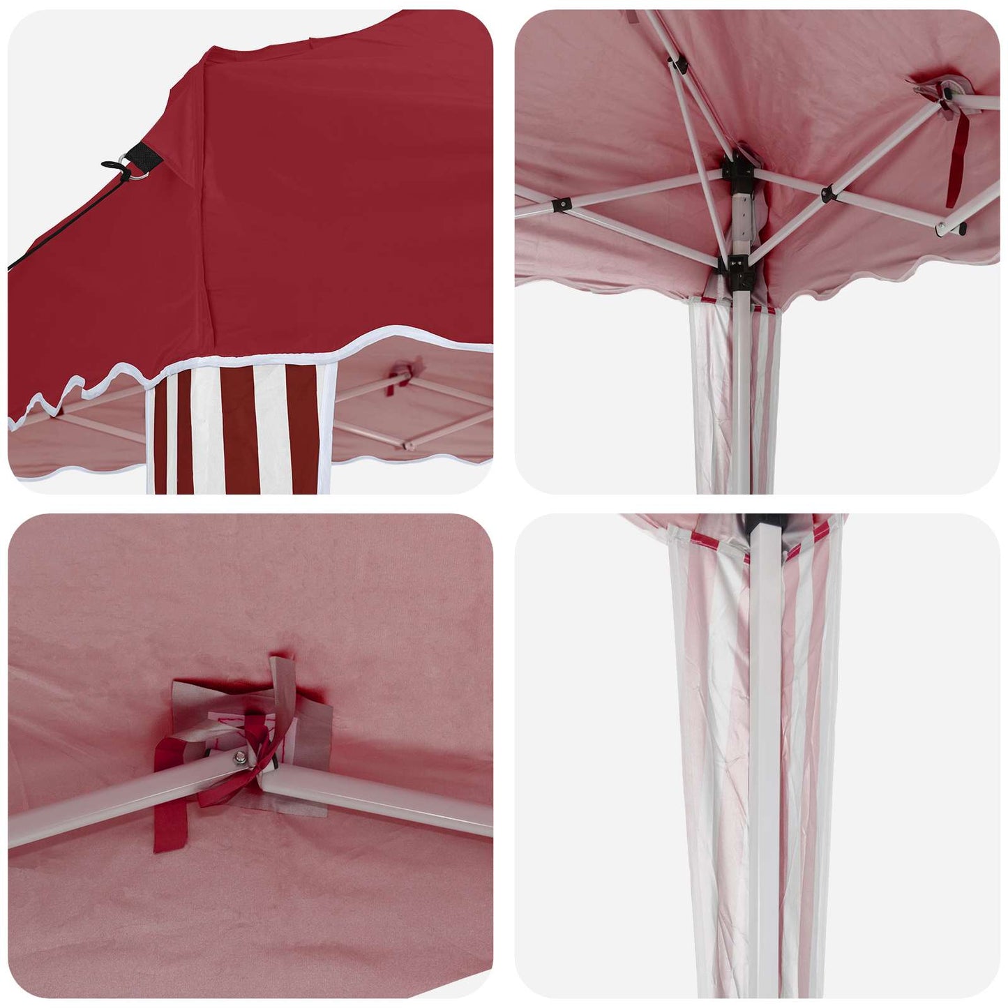 Pop-up Partyzelt 575 x 290 x 245 cm Bordeauxrot