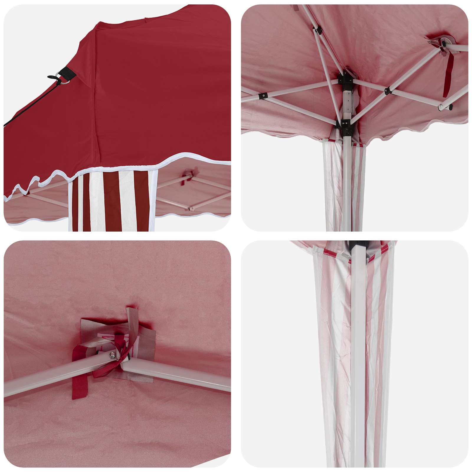 Pop-up Partyzelt 575 x 290 x 245 cm Bordeauxrot