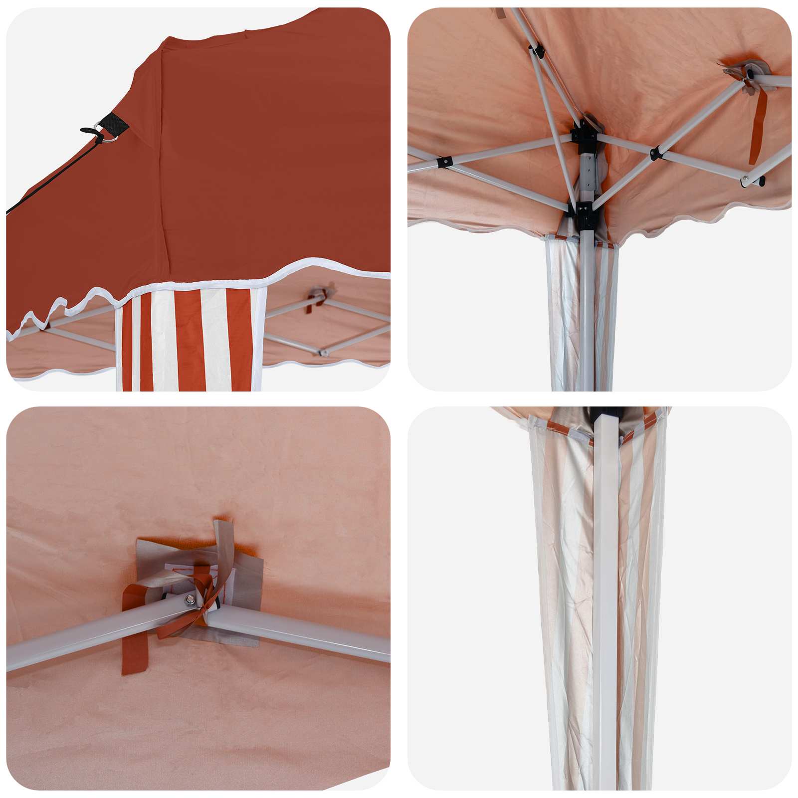 Pop-up Partyzelt 575 x 290 x 245 cm Terrakotta