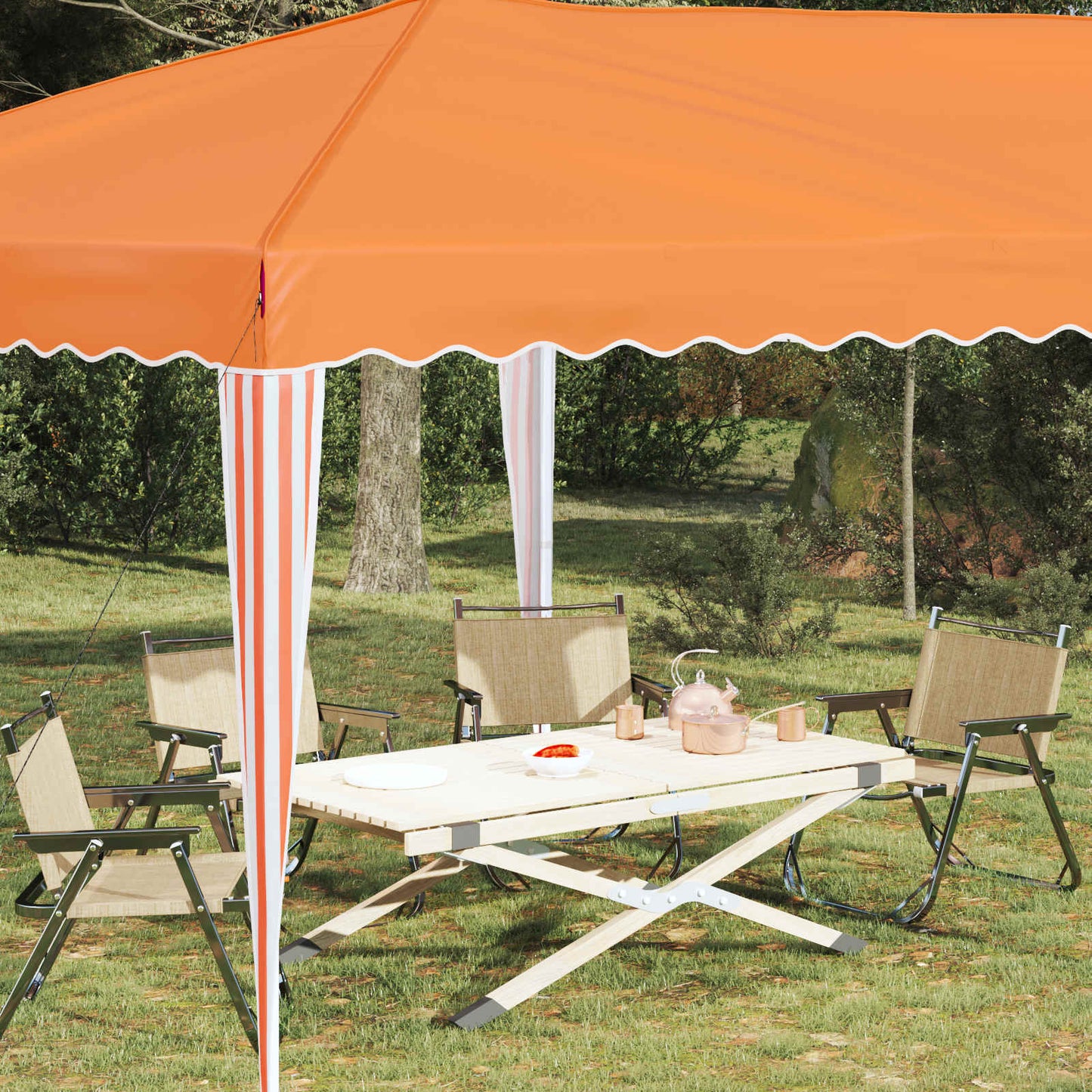 Pop-up Partyzelt 575 x 290 x 245 cm Orange