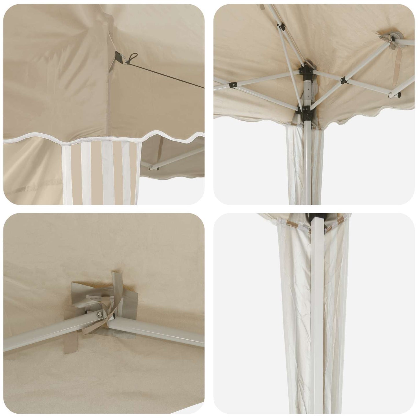Pop-up Partyzelt 575 x 289 x 245 cm Creme