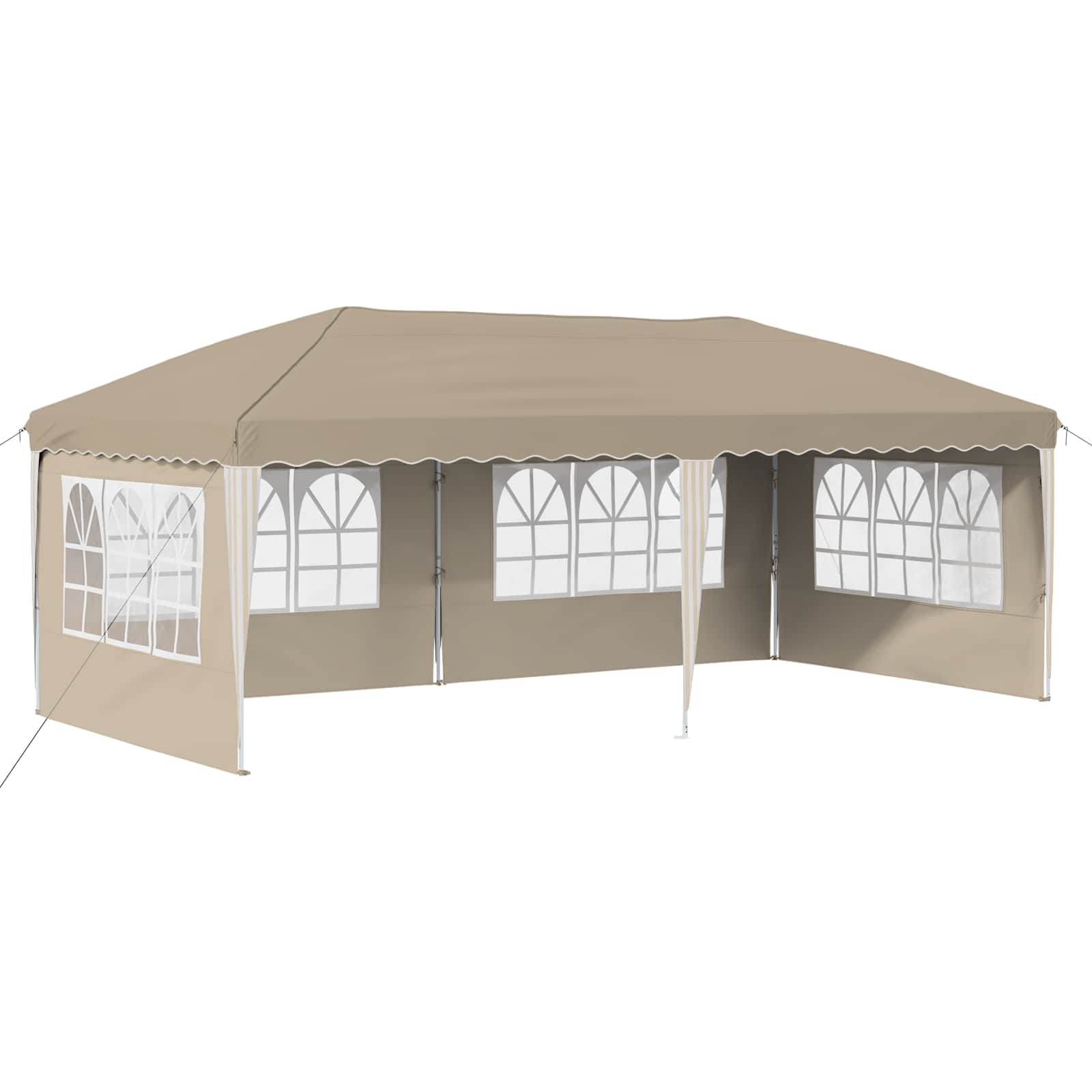 Pop-up Partyzelt 575 x 289 x 245 cm Creme
