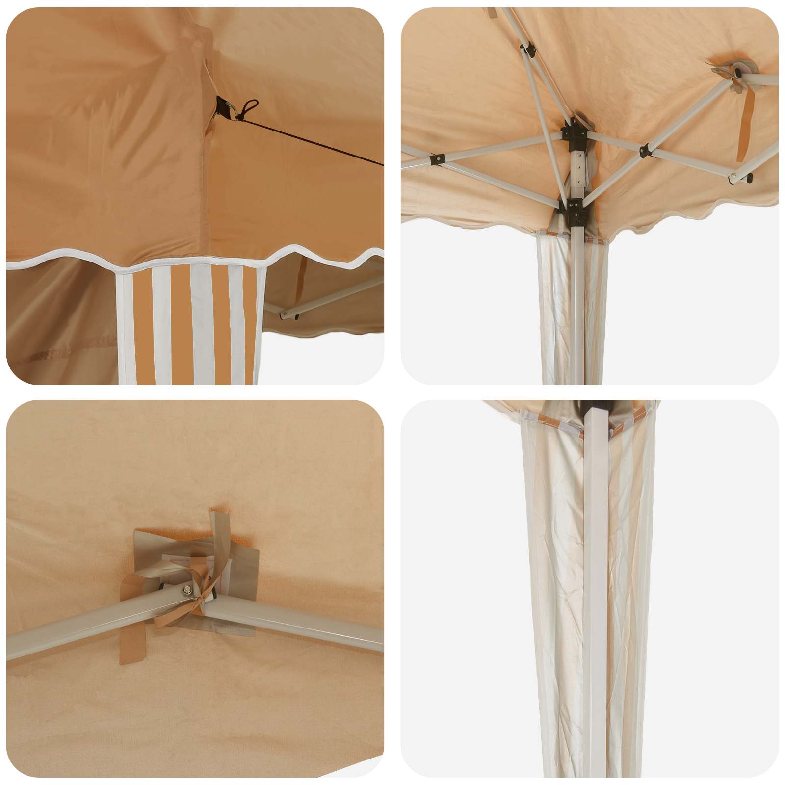 Pop-up Partyzelt 575 x 289 x 245 cm Beige