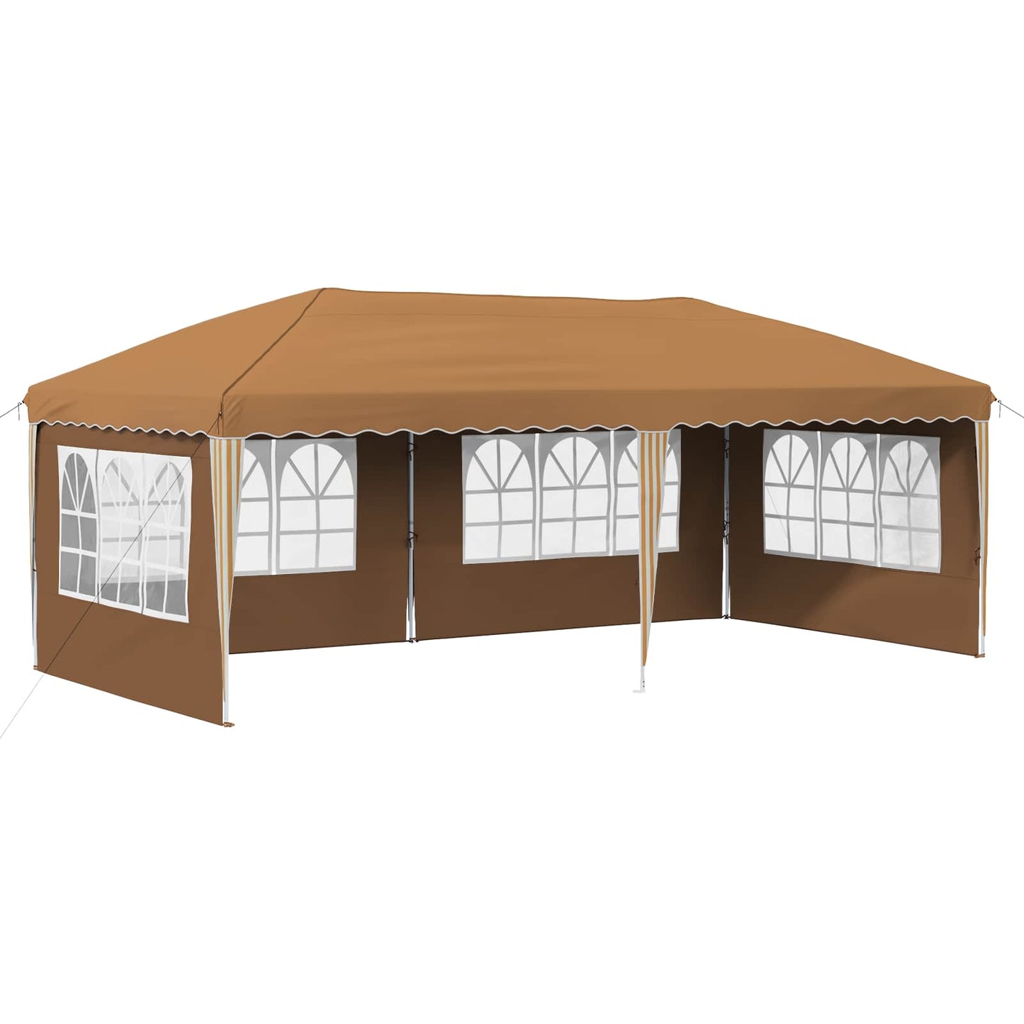 Pop-up Partyzelt 575 x 289 x 245 cm Beige