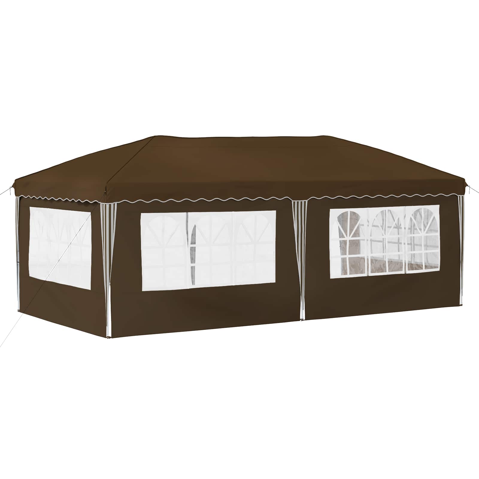 Pop-up Partyzelt 575 x 289 x 245 cm Taupe