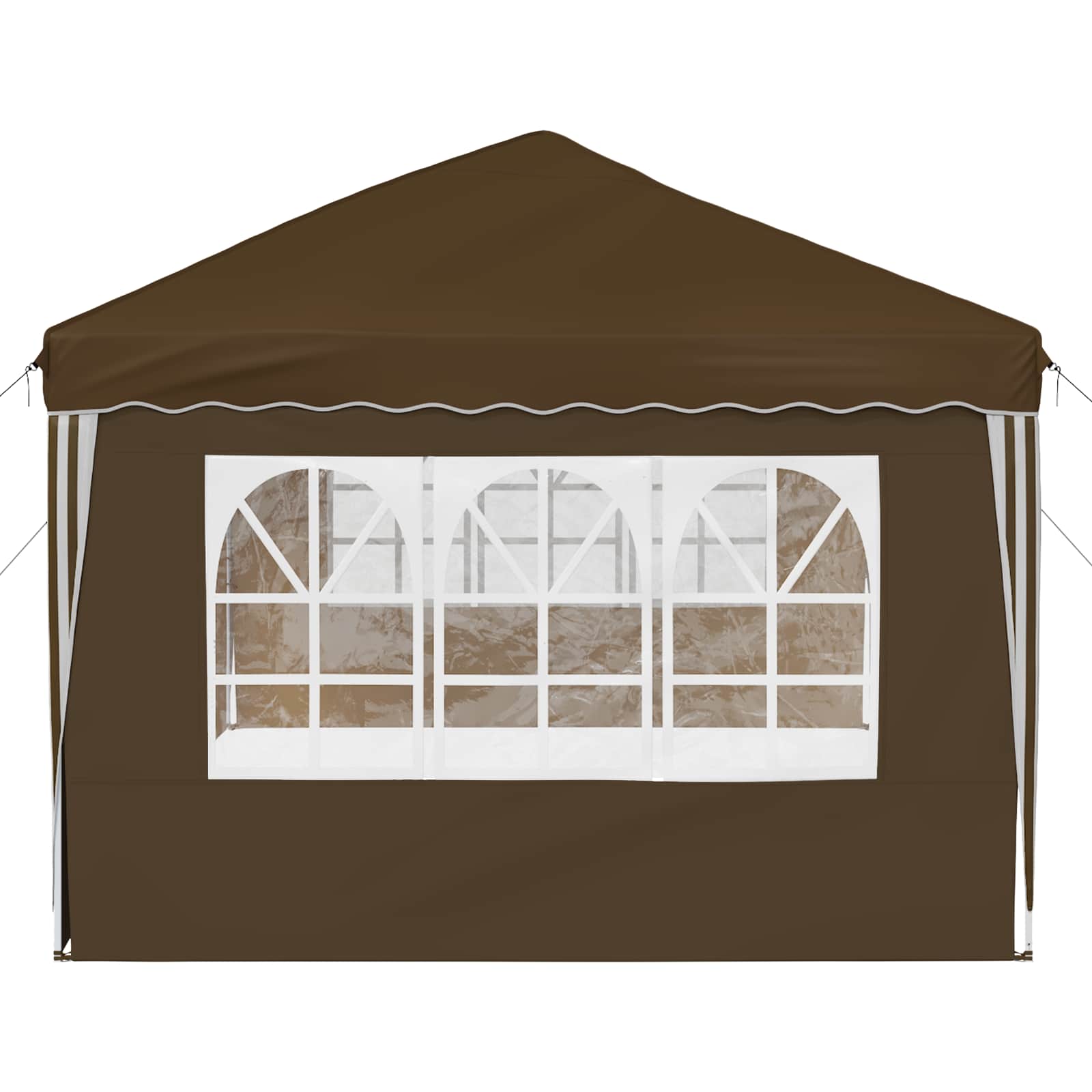 Pop-up Partyzelt 575 x 289 x 245 cm Taupe