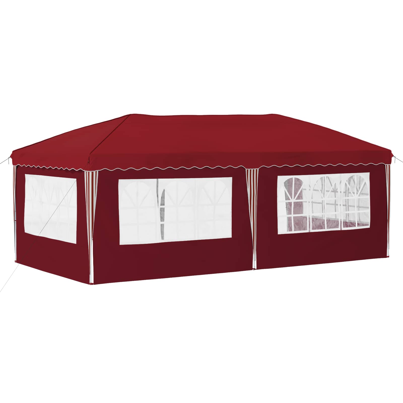 Pop-up Partyzelt 575 x 289 x 245 cm Bordeauxrot