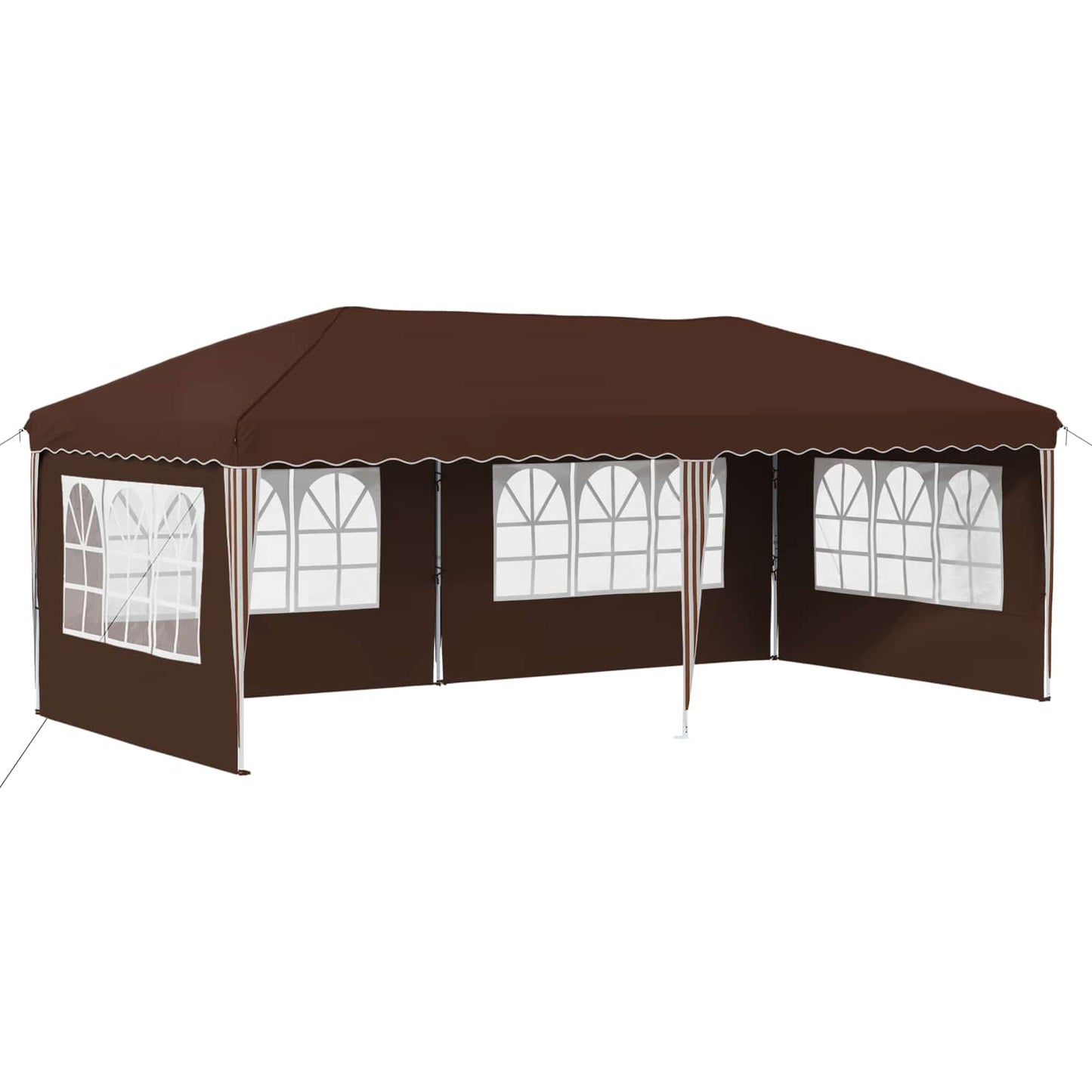 Pop-up Partyzelt 575 x 289 x 245 cm Braun