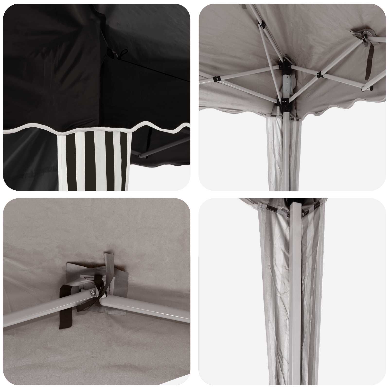 Pop-up Partyzelt 575 x 289 x 245 cm Schwarz