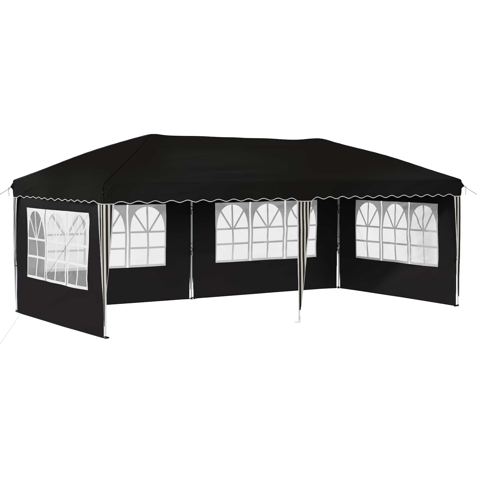 Pop-up Partyzelt 575 x 289 x 245 cm Schwarz