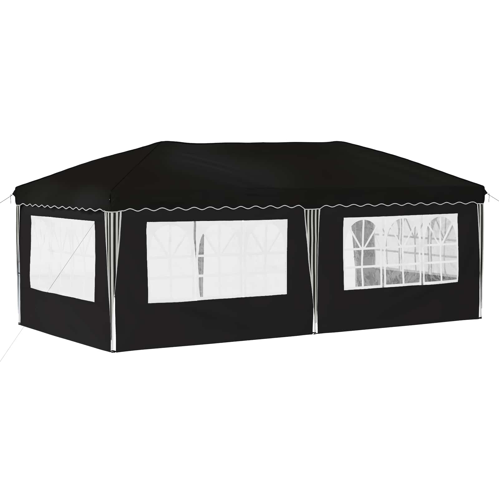 Pop-up Partyzelt 575 x 289 x 245 cm Schwarz