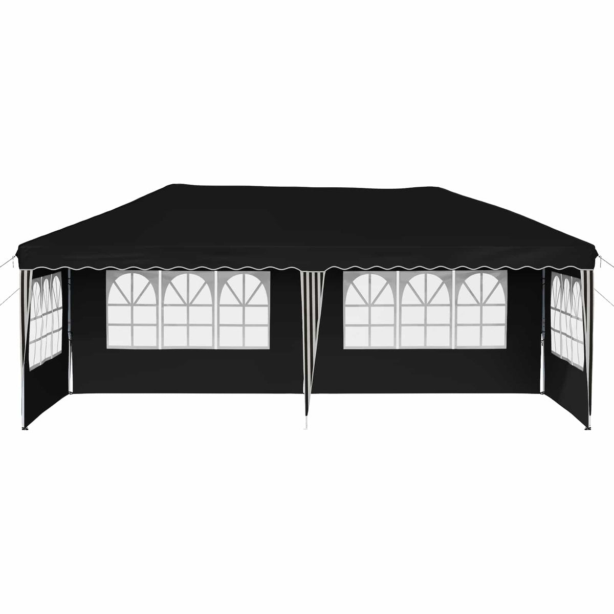 Pop-up Partyzelt 574 x 289 x 245 cm Schwarz