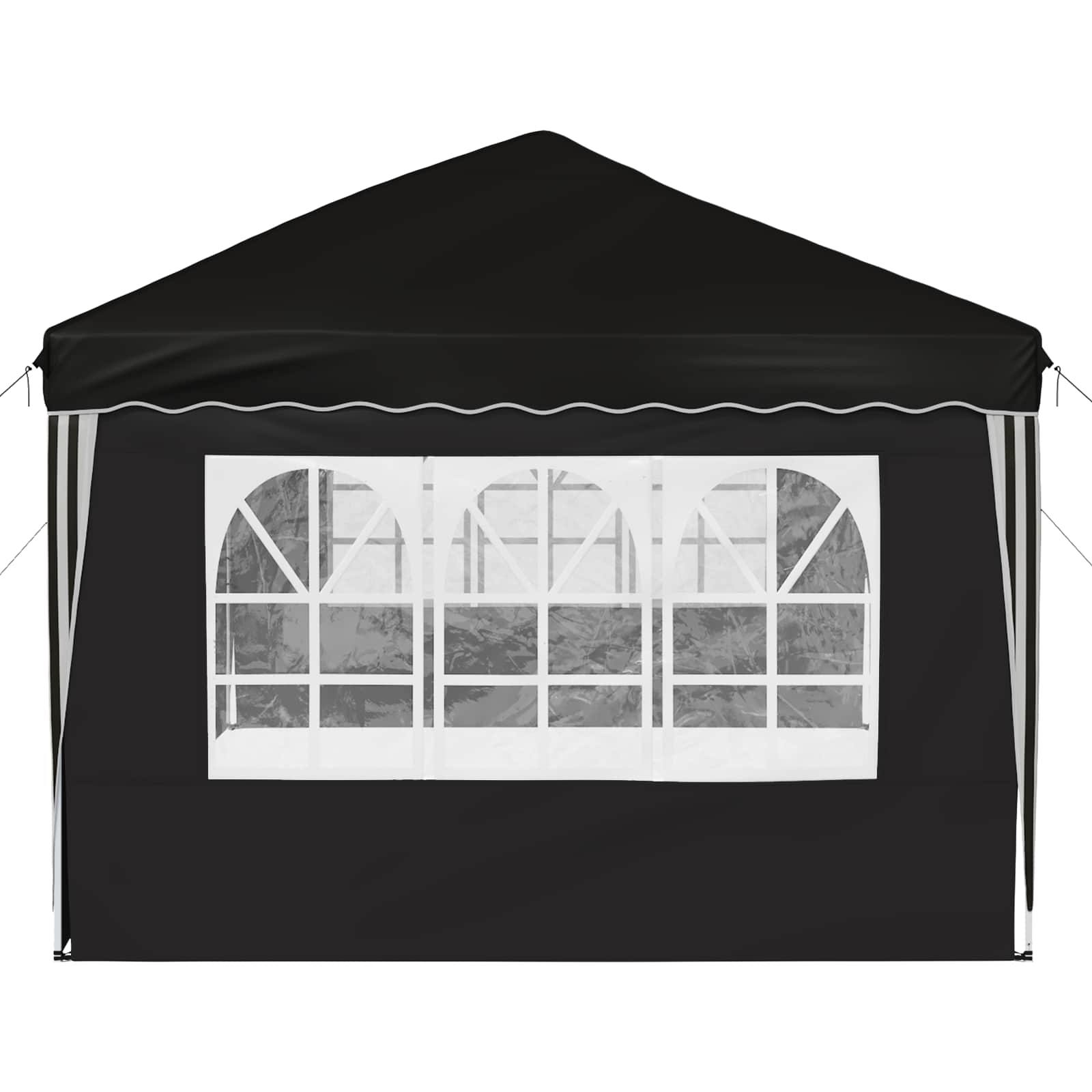 Pop-up Partyzelt 575 x 289 x 245 cm Schwarz