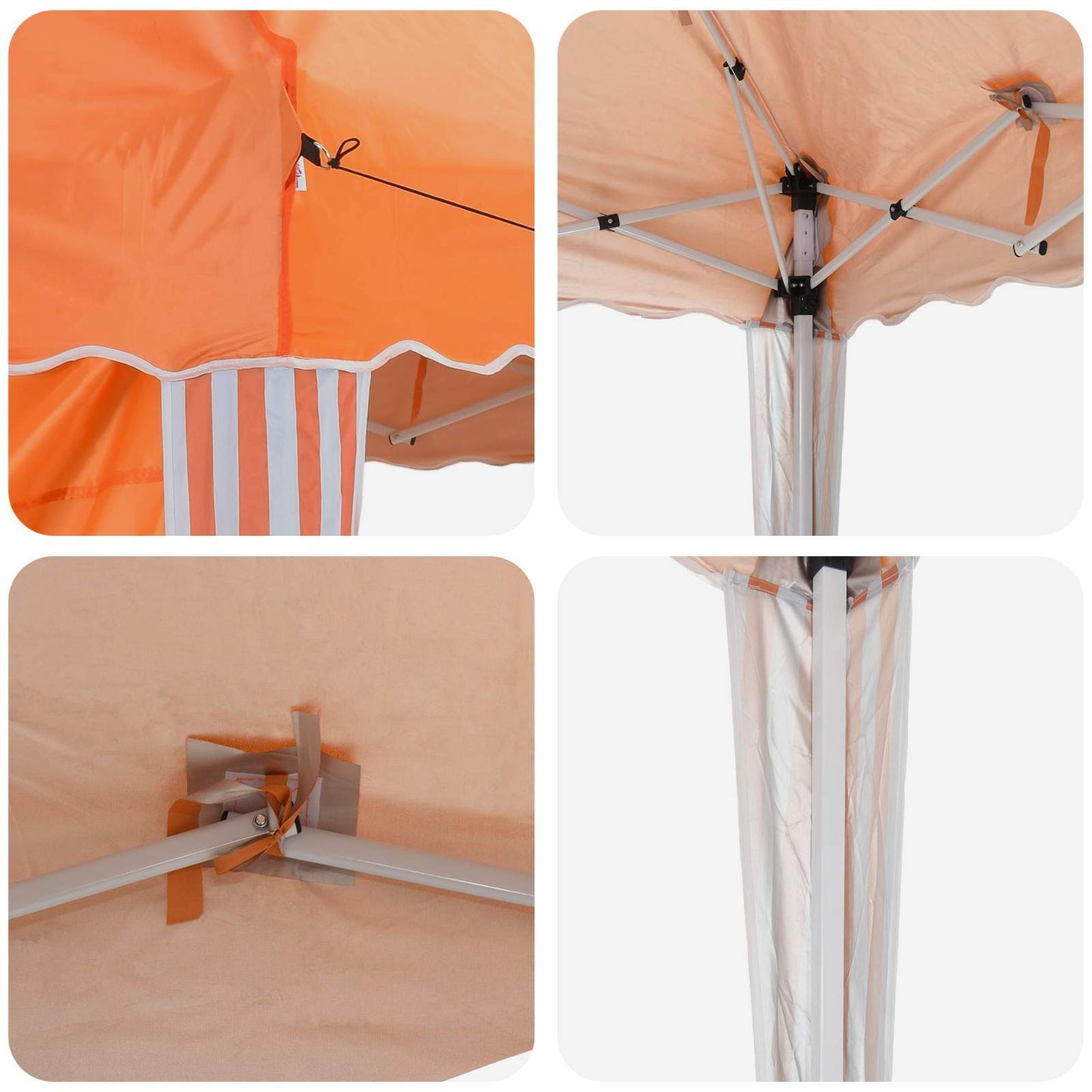 Pop-up Partyzelt 575 x 289 x 245 cm Orange