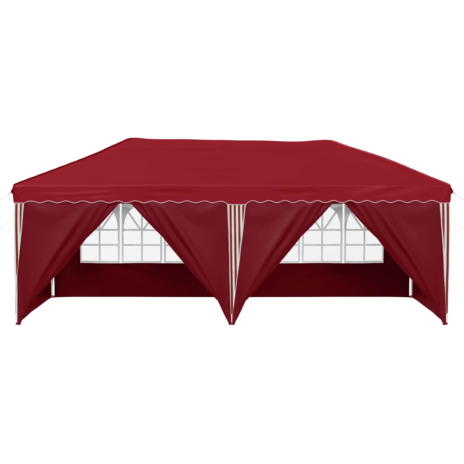 Pop-up Partyzelt 575 x 288 x 245 cm Bordeauxrot