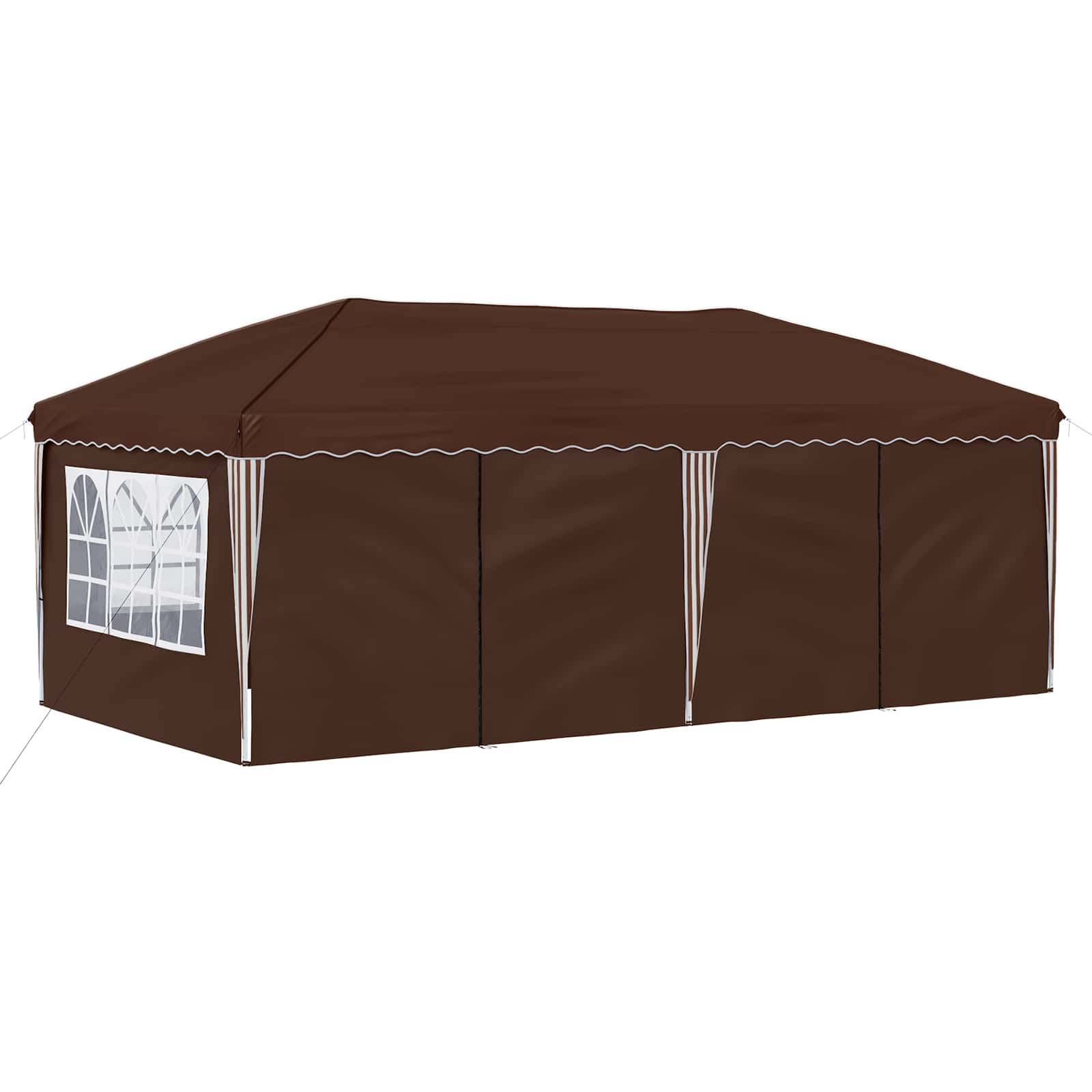 Pop-up Partyzelt 575 x 288 x 245 cm Braun